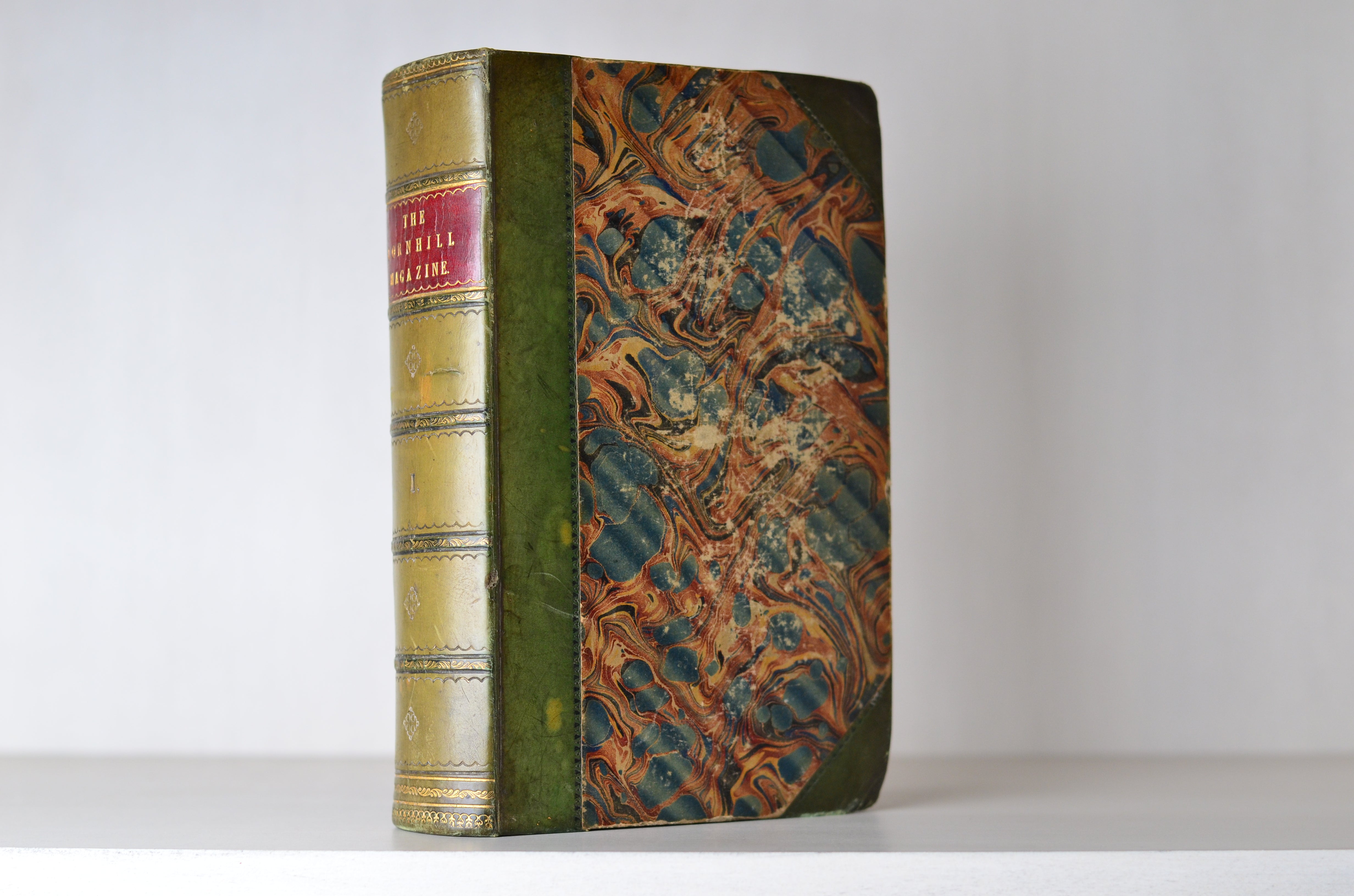 Antique Leather Bound First Appearance of Emma by Charlotte Bronte 1860