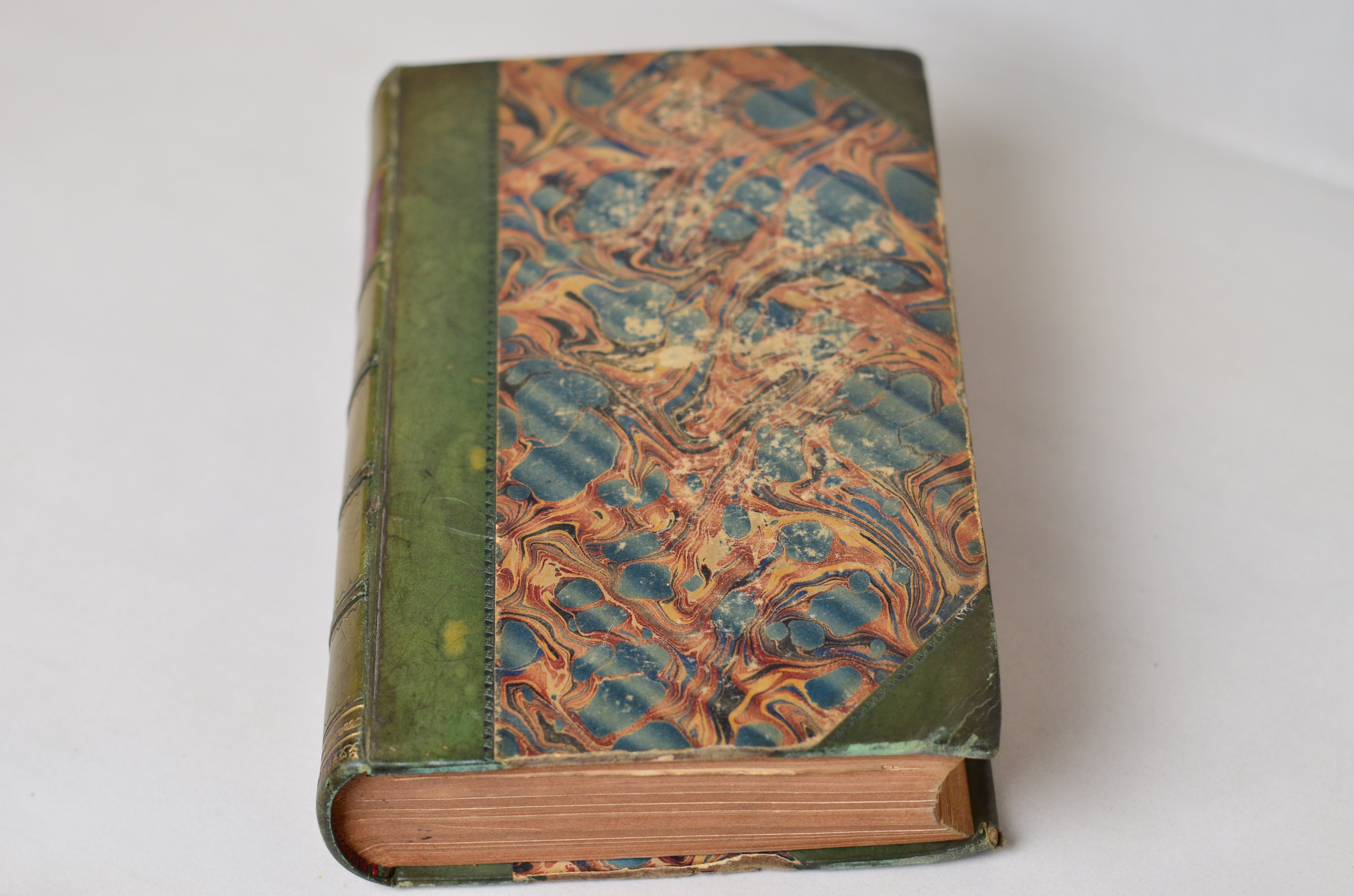 Antique Leather Bound First Appearance of Emma by Charlotte Bronte 1860