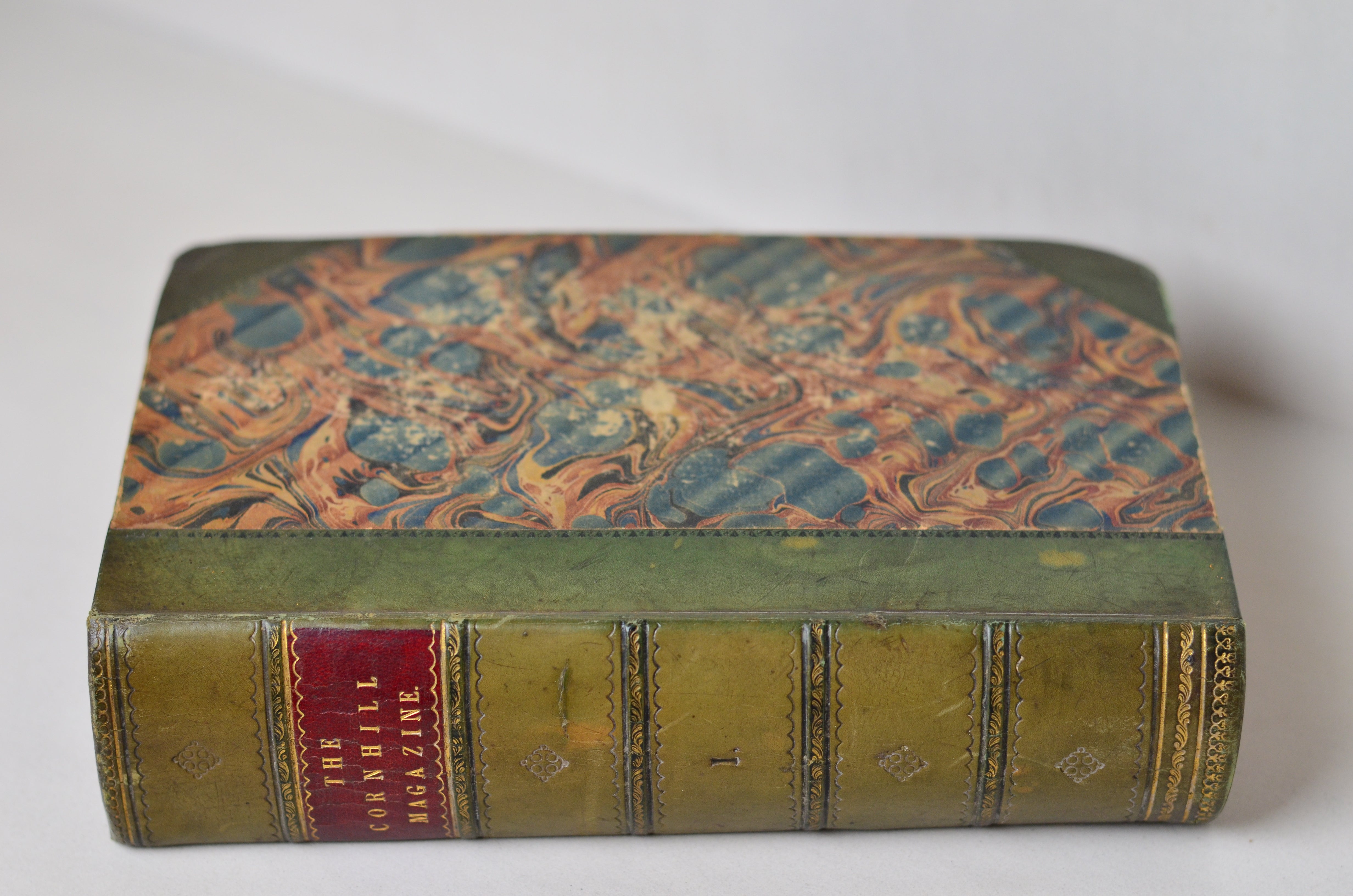 Antique Leather Bound First Appearance of Emma by Charlotte Bronte 1860