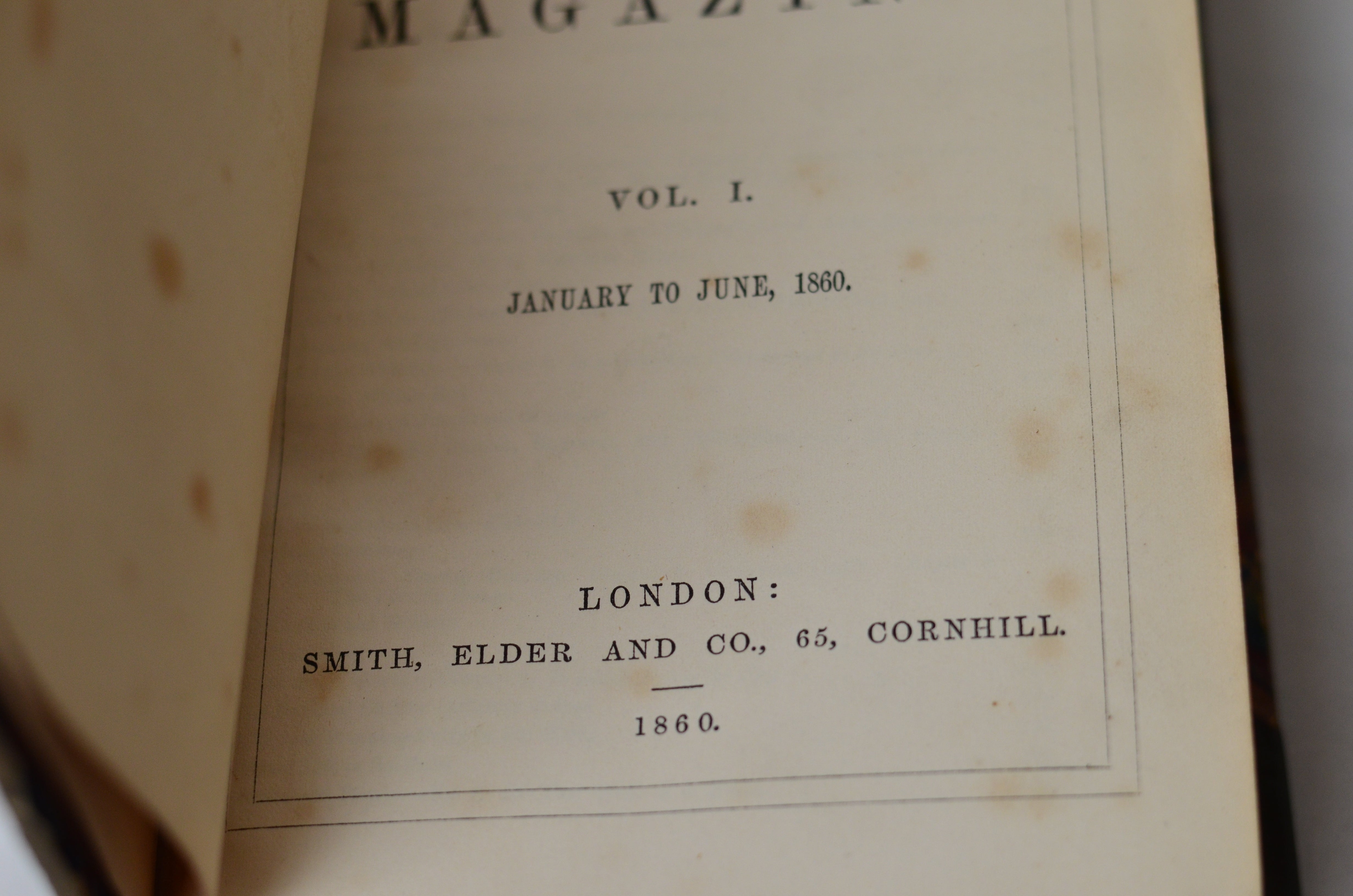 Antique Leather Bound First Appearance of Emma by Charlotte Bronte 1860