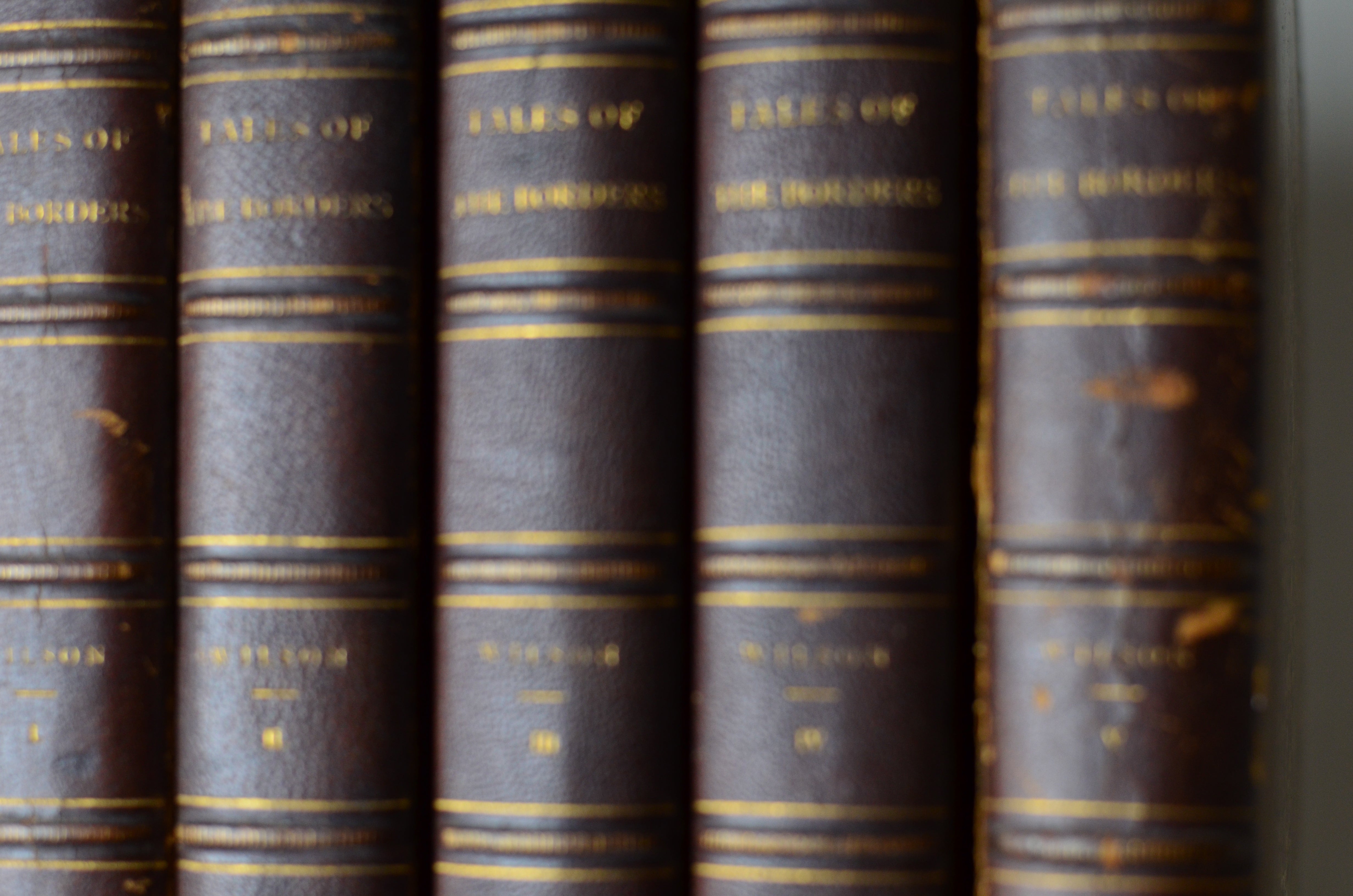 Antique Leather Bound Tales of the Borders and Scotland by John Mackay Wilson c. 1880