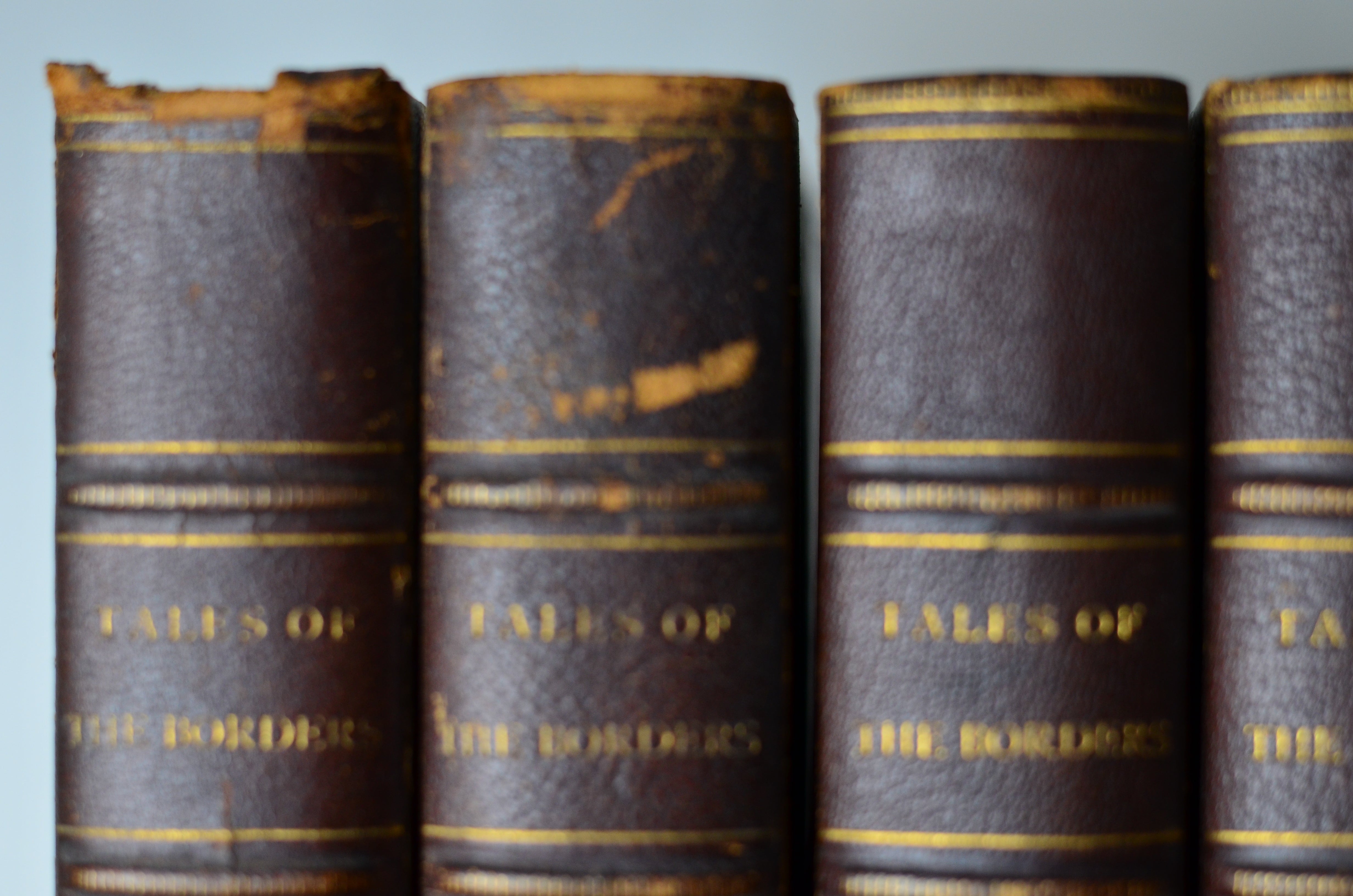 Antique Leather Bound Tales of the Borders and Scotland by John Mackay Wilson c. 1880