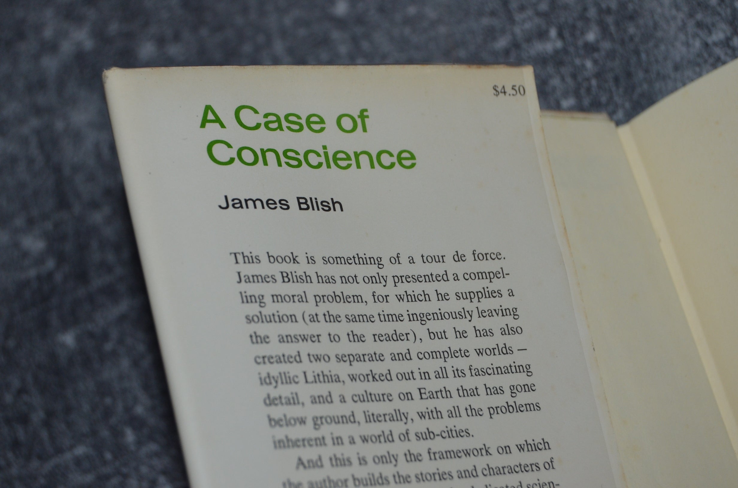 First Edition First Printing A Case of Conscience by James Blish 1969