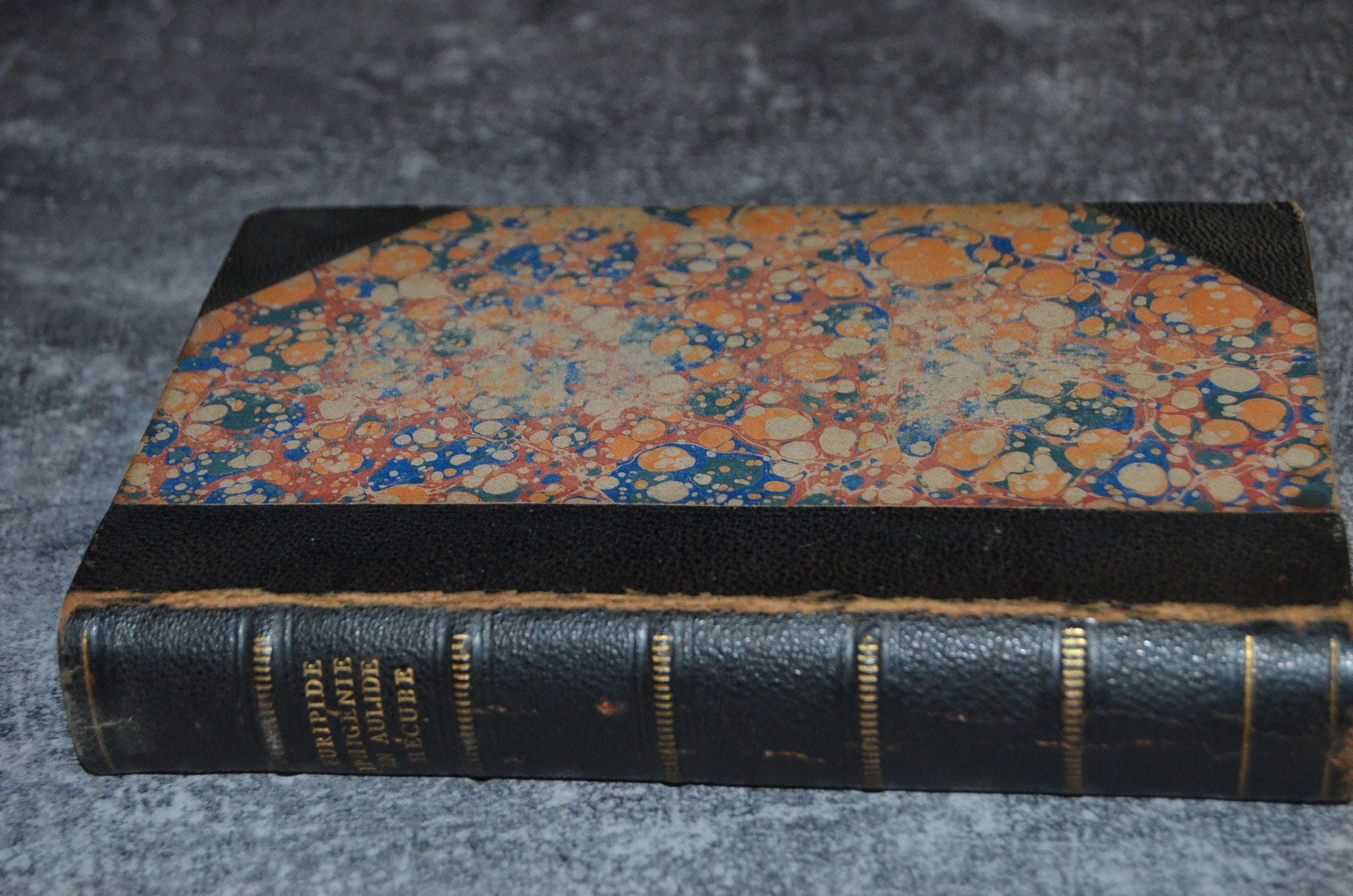 Antique Leather Bound Iphigenia in Aulis by Euripides 1872 – The Bacchae