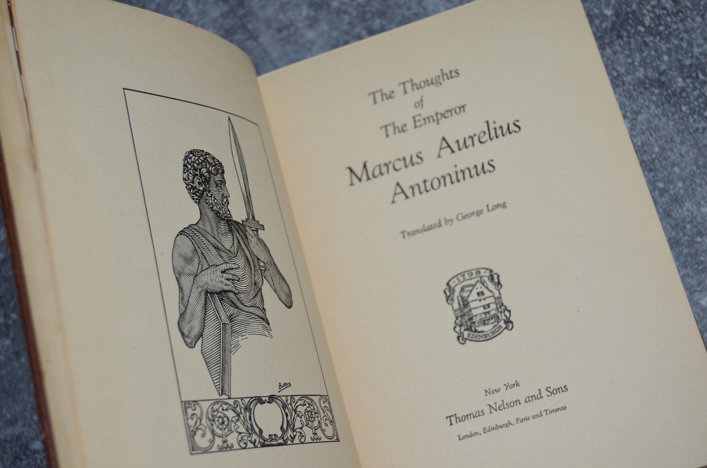 Vintage Leather Bound Meditations by Marcus Aurelius