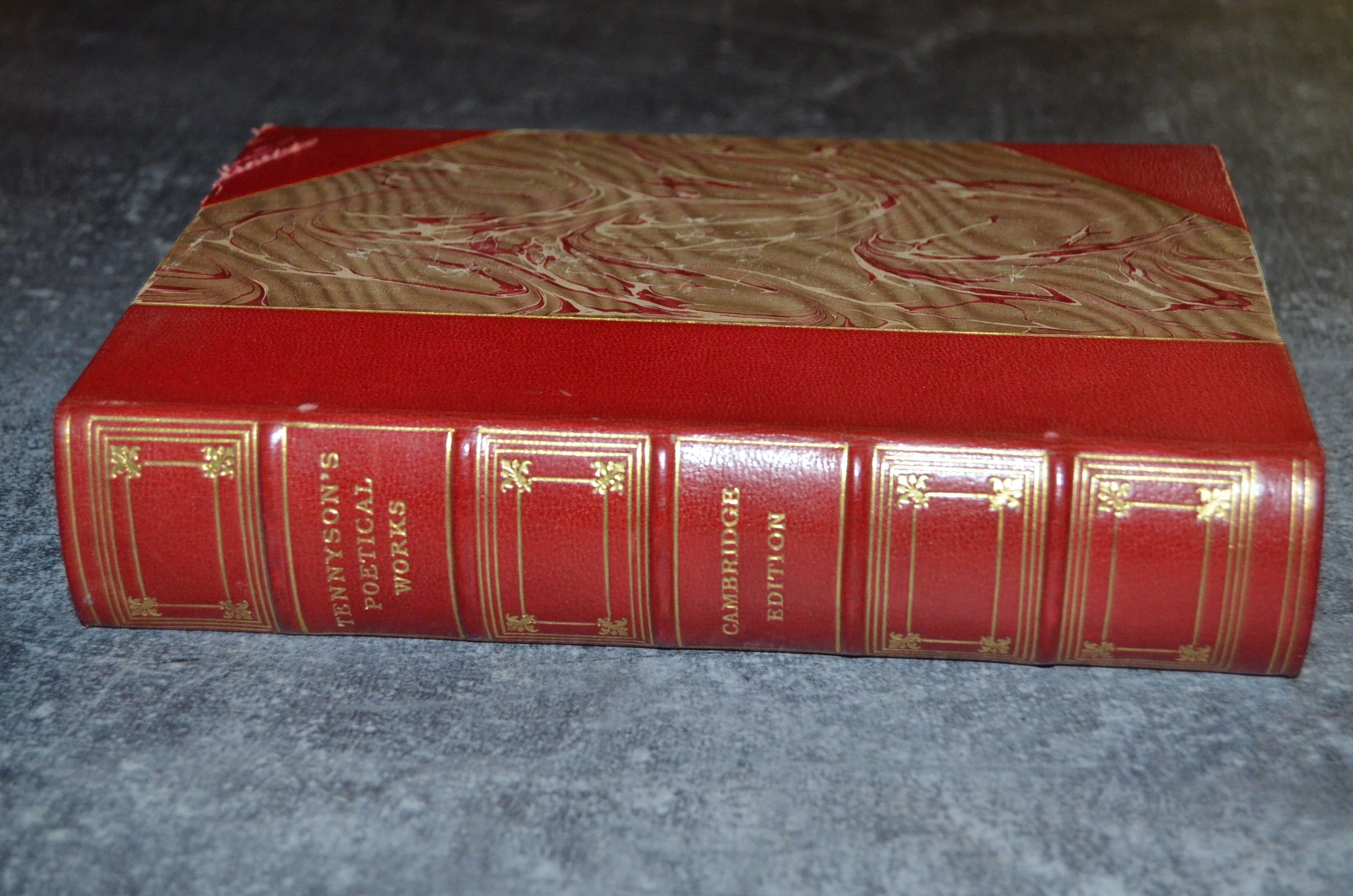 Antique Leather Bound Poems & Plays of Alfred Tennyson 1898