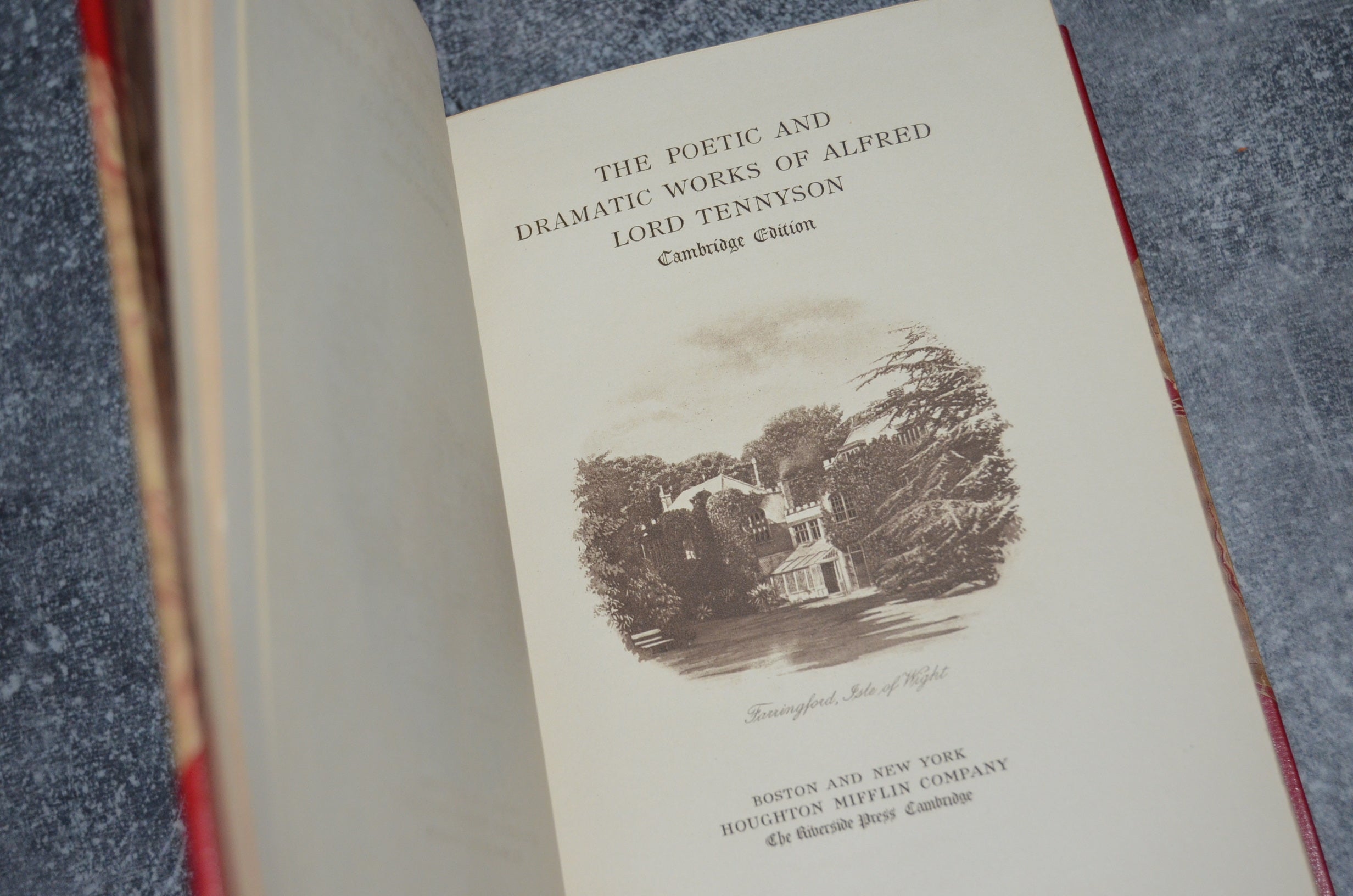 Antique Leather Bound Poems & Plays of Alfred Tennyson 1898