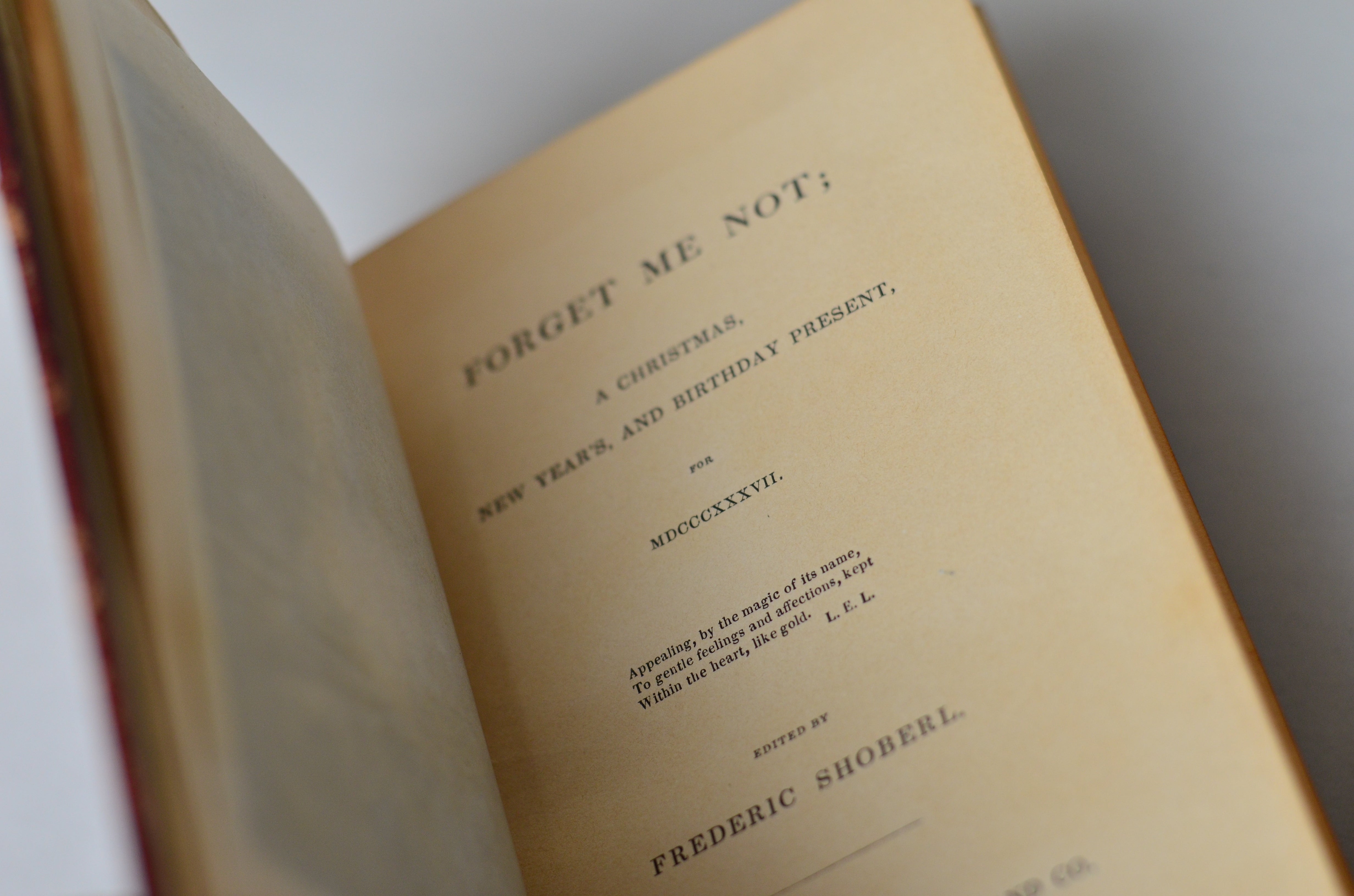 Antique Decorative Binding Forget Me Not: A Christmas Present by Frederic Shoberl 1837