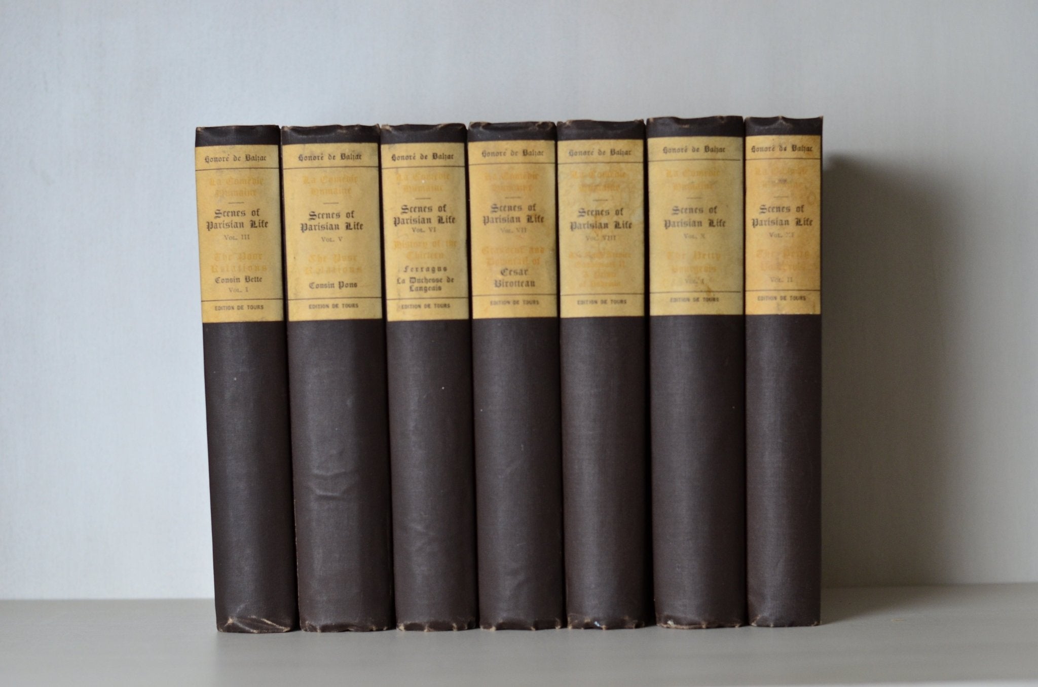 Antique Cloth Bound Book Décor - Black, Honore de Balzac - Brookfield Books