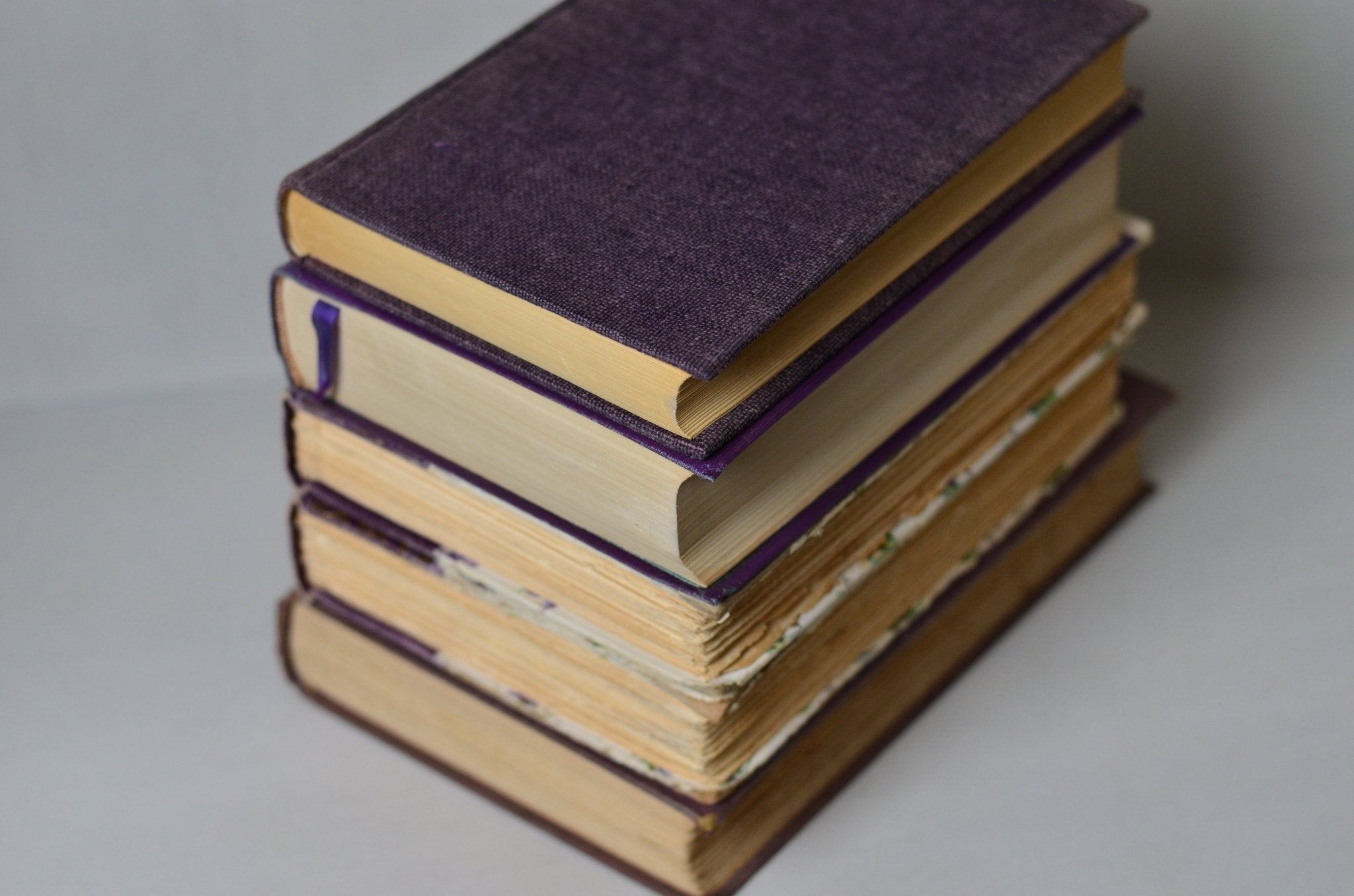 Antique Cloth Bound Book Decor - Faded Purple, Victor Hugo - Brookfield Books