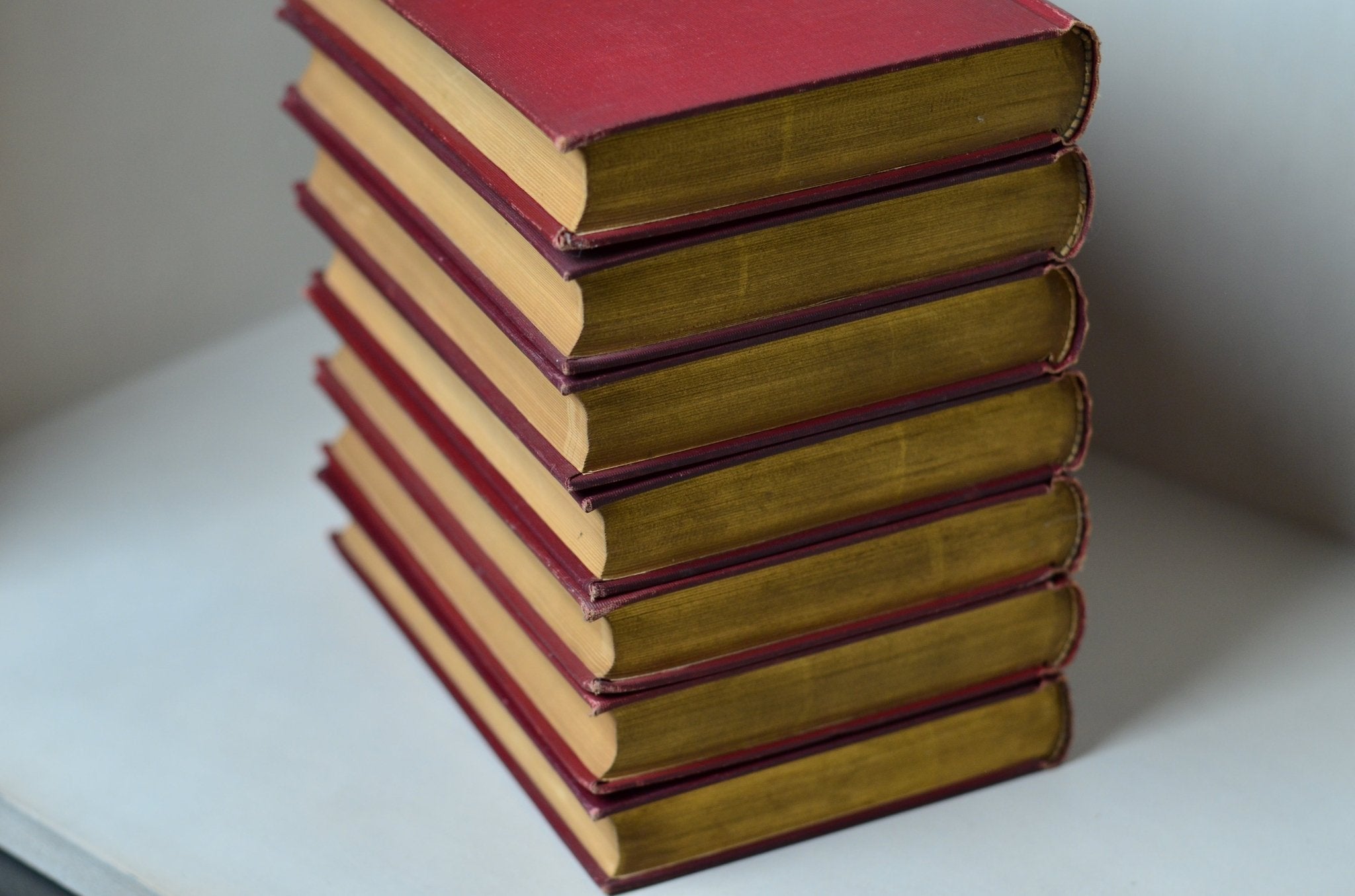 Antique Cloth Bound Book Decor - Maroon, James Fenimore Cooper 1897 - Brookfield Books