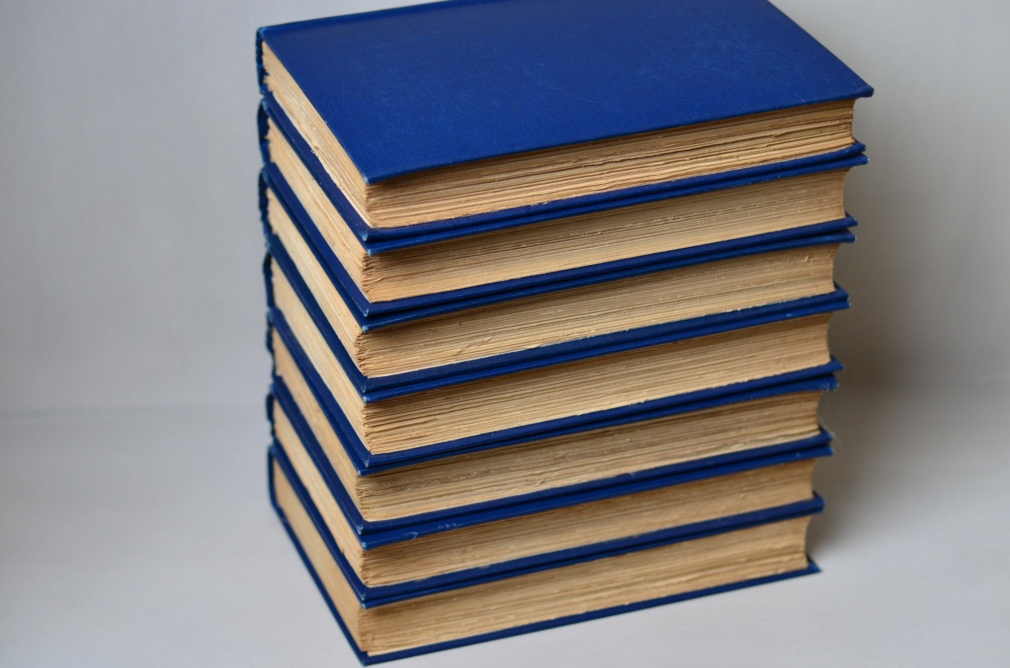 Antique Cloth Bound Book Décor - Royal Blue, Sir Walter Scott - Brookfield Books