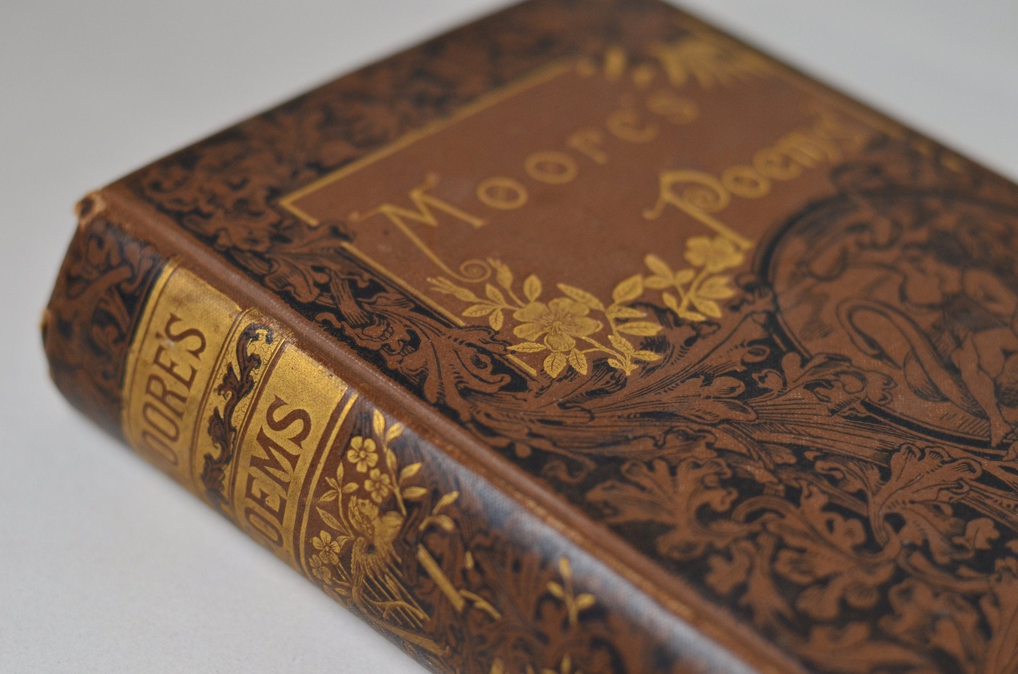 Antique Decorative Binding Poems of Thomas Moore c. 1880 - Brookfield Books