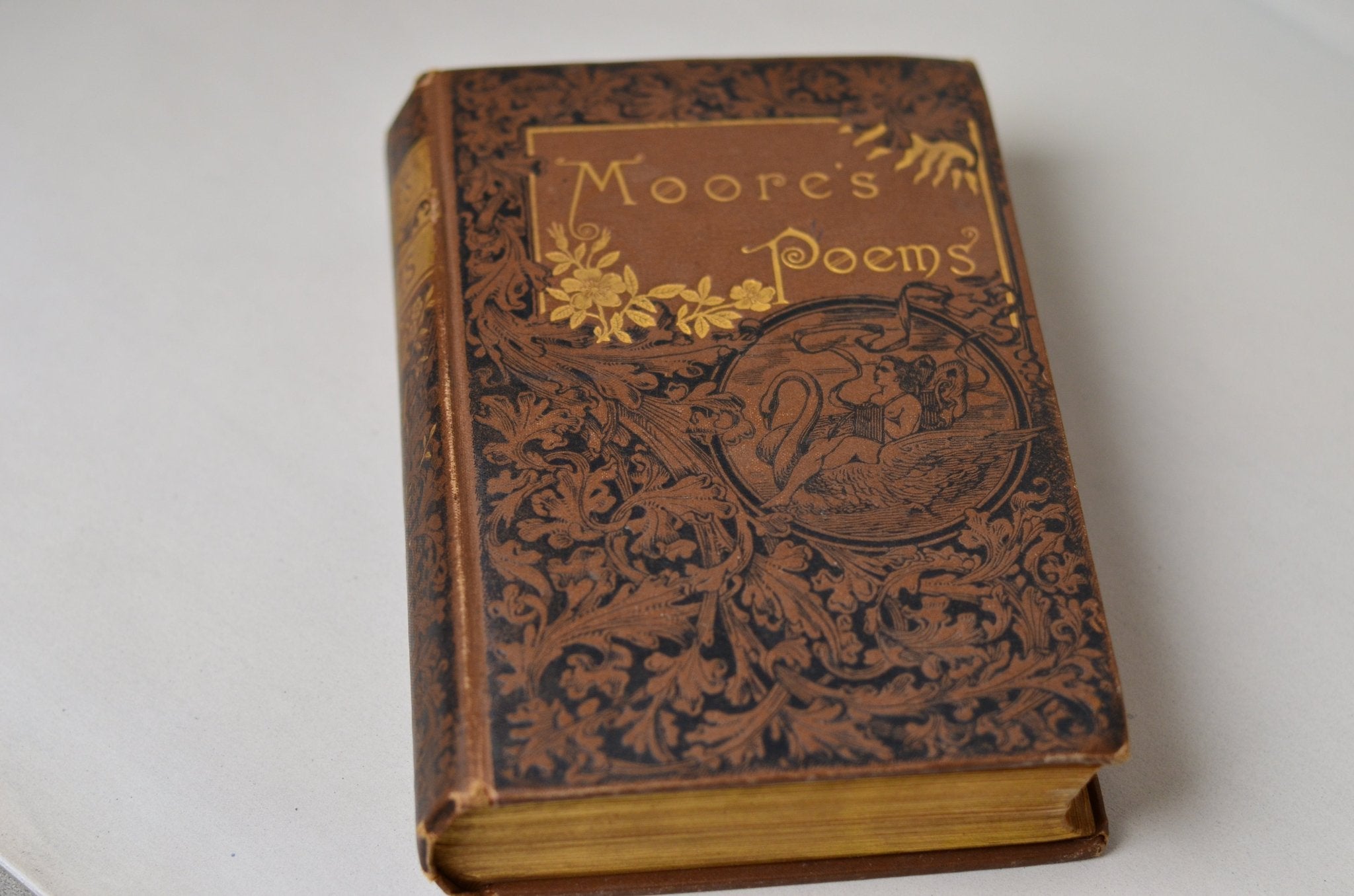 Antique Decorative Binding Poems of Thomas Moore c. 1880 - Brookfield Books