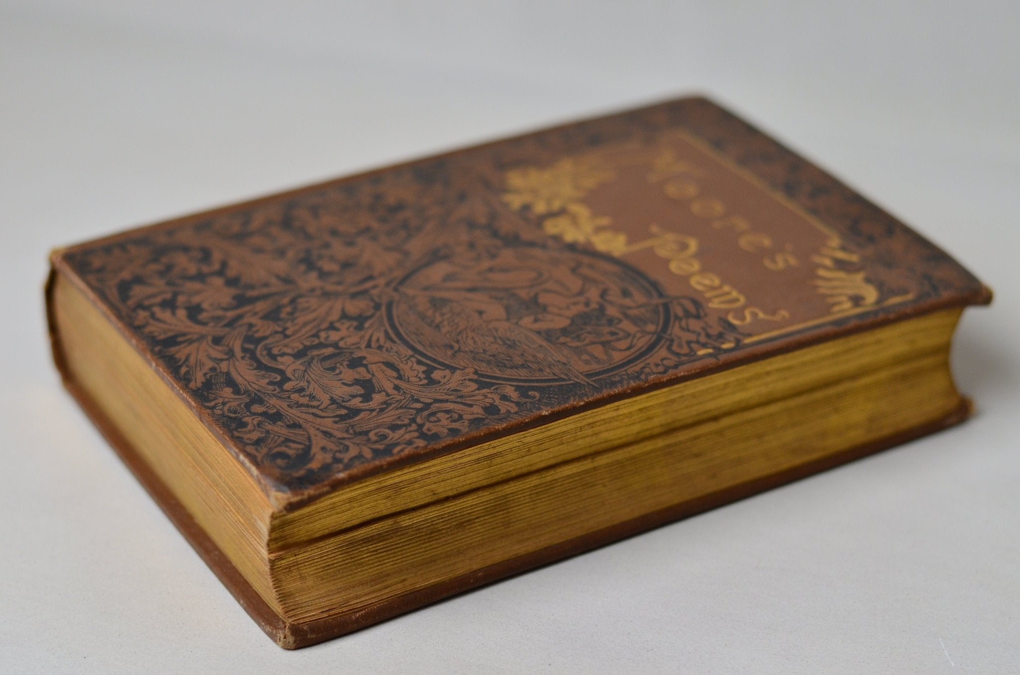 Antique Decorative Binding Poems of Thomas Moore c. 1880 - Brookfield Books