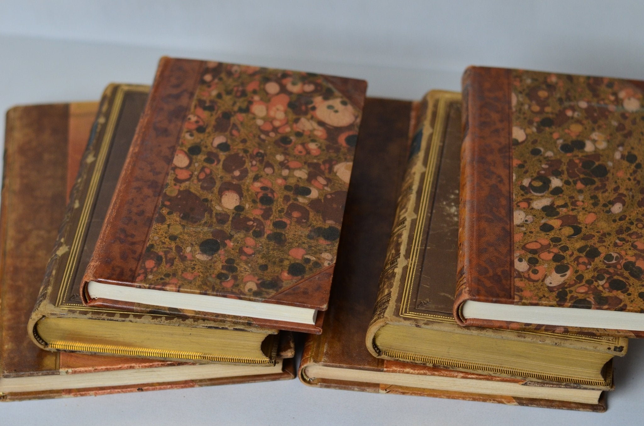 Antique Leather Bound Book Decor - Dark Brown, Alison's History of Europe - Brookfield Books