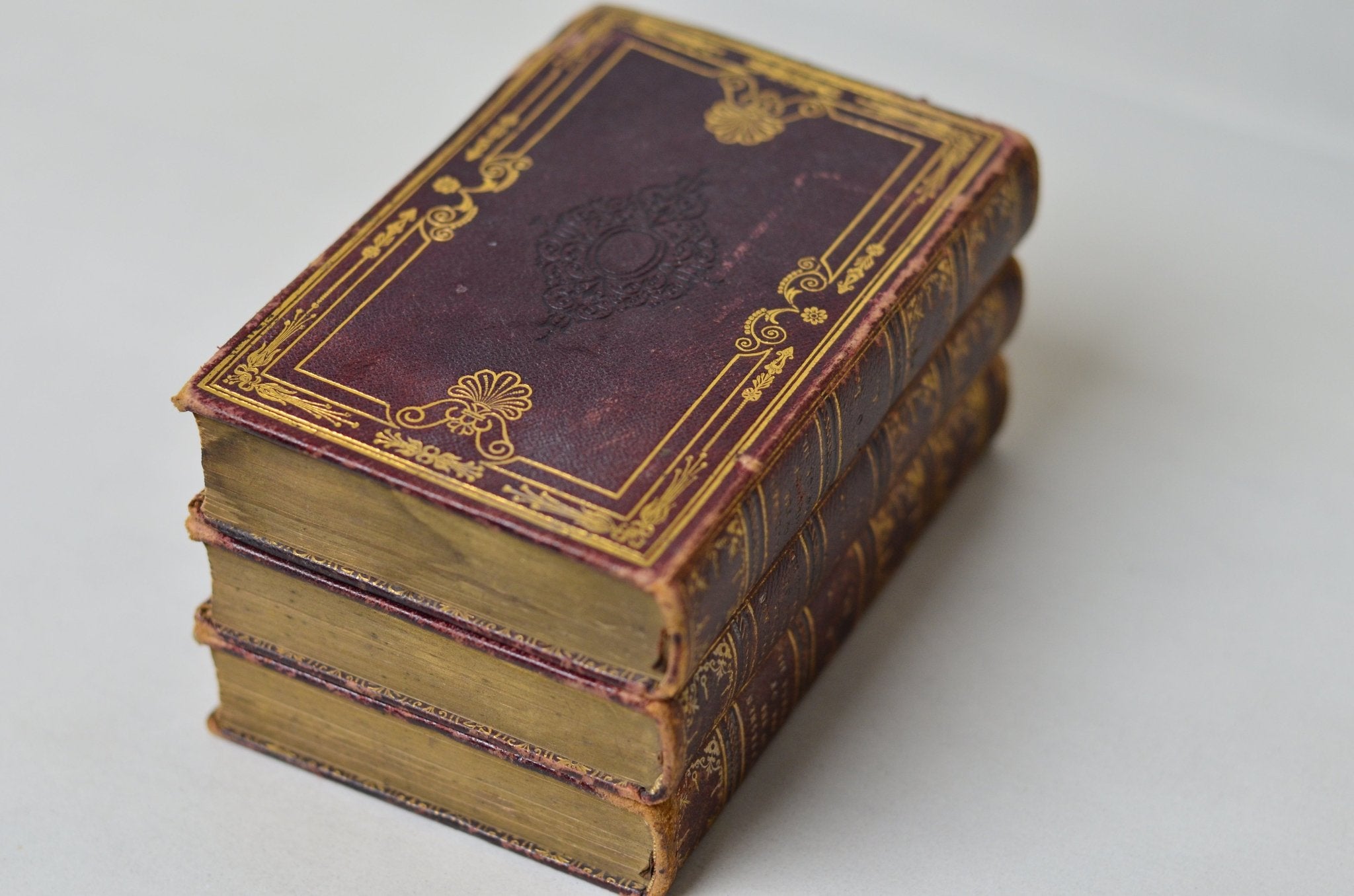 Antique Leather Bound Decorative Binding Statesmen in the Time of George III by Henry Lord Brougham 1853 - Brookfield Books