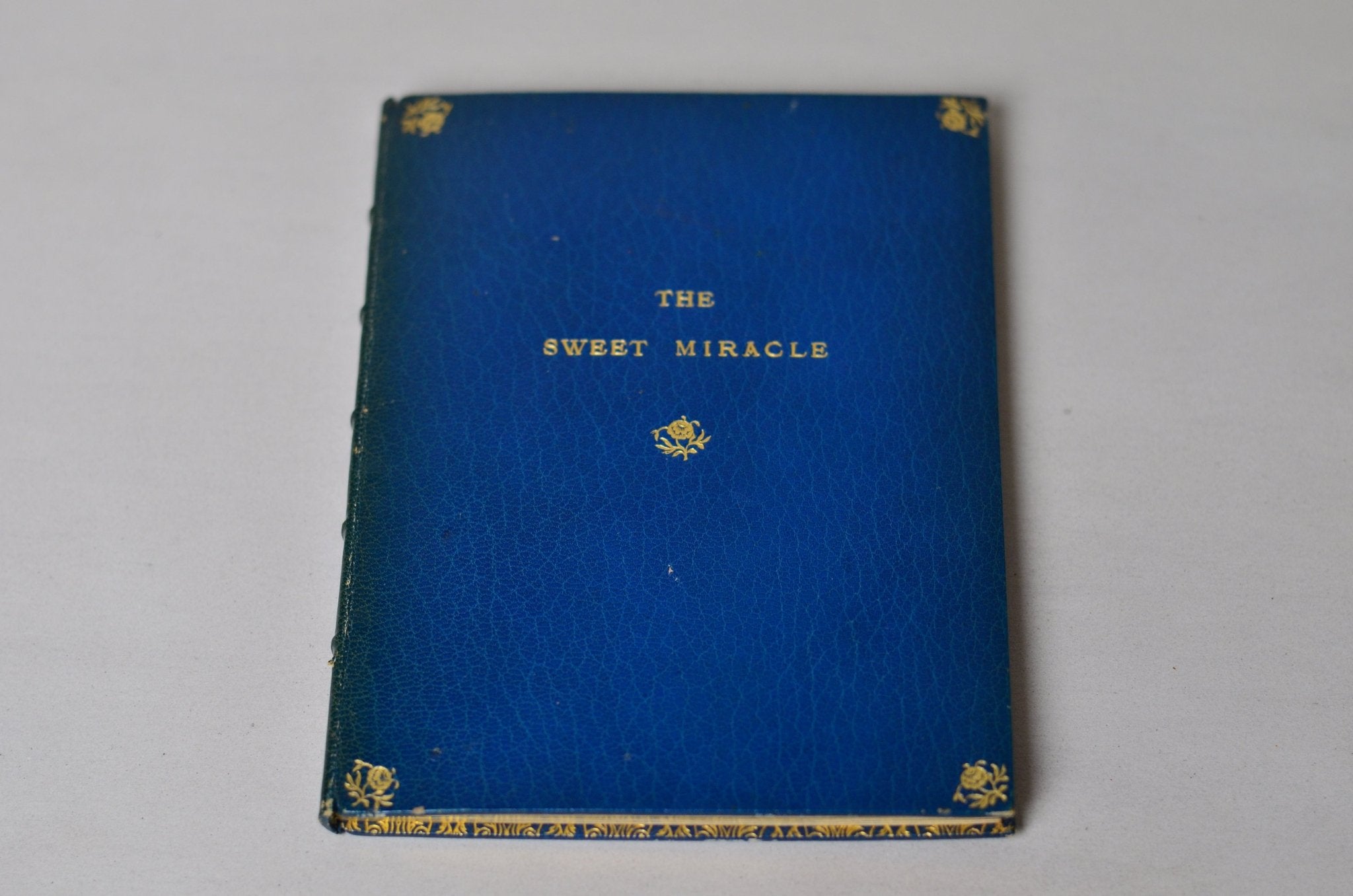 Antique Leather Bound Decorative Binding The Sweet Miracle by Eca de Queiroz 1916 - Christianity - Brookfield Books