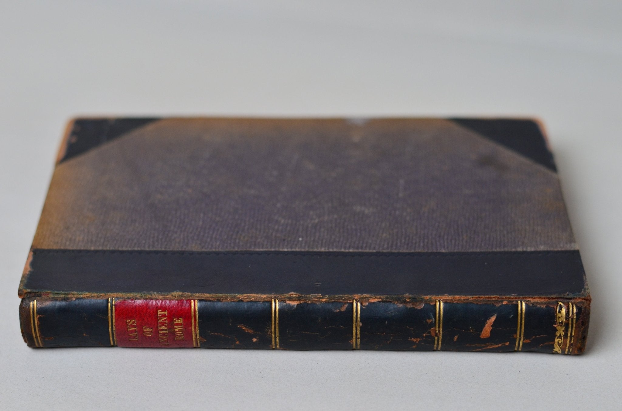 Antique Leather Bound Lays of Ancient Rome by Lord Thomas Macaulay 1877 - Brookfield Books