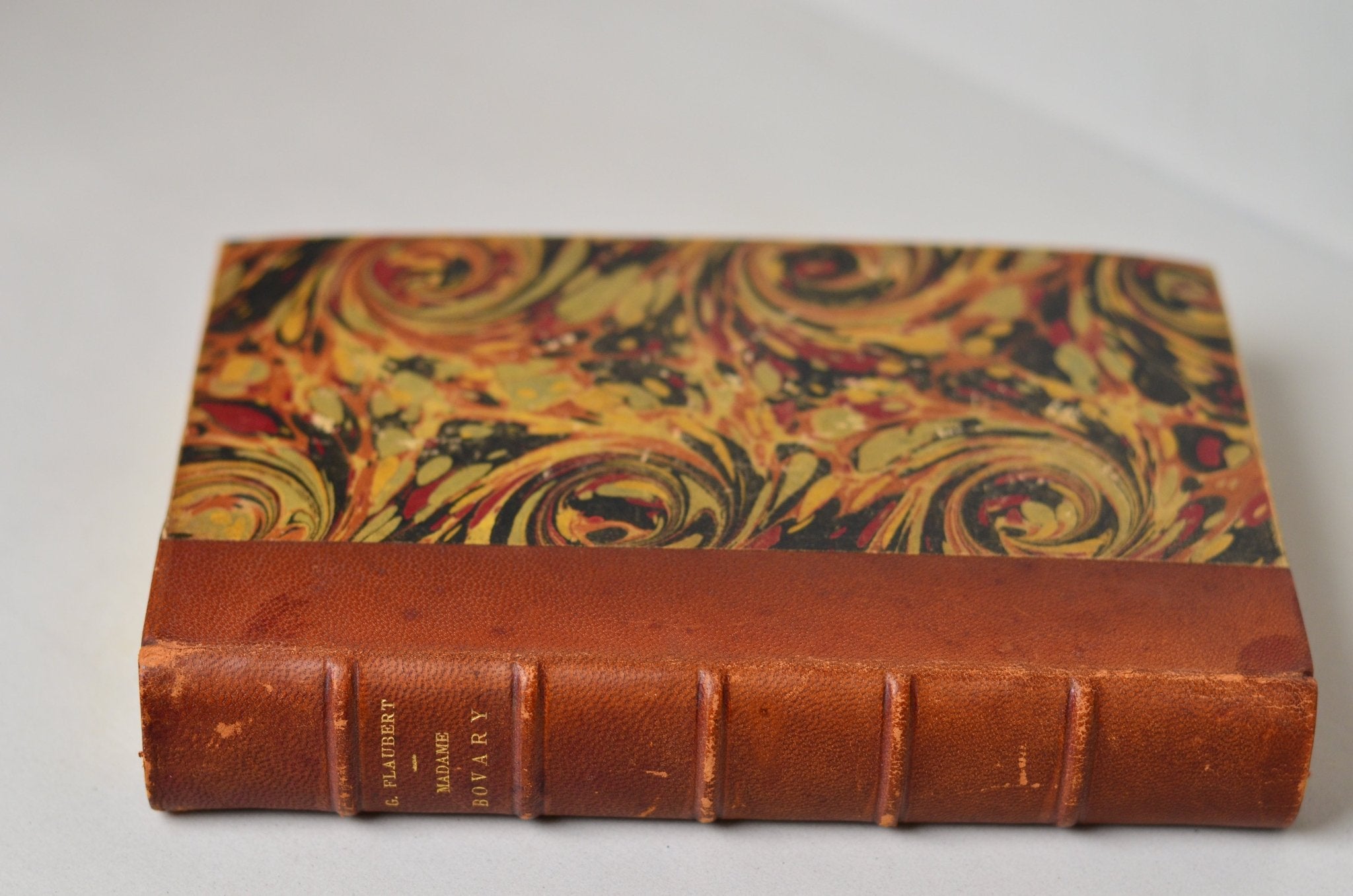 Antique Leather Bound Madame Bovary by Gustave Falubert 1911 - French - Brookfield Books