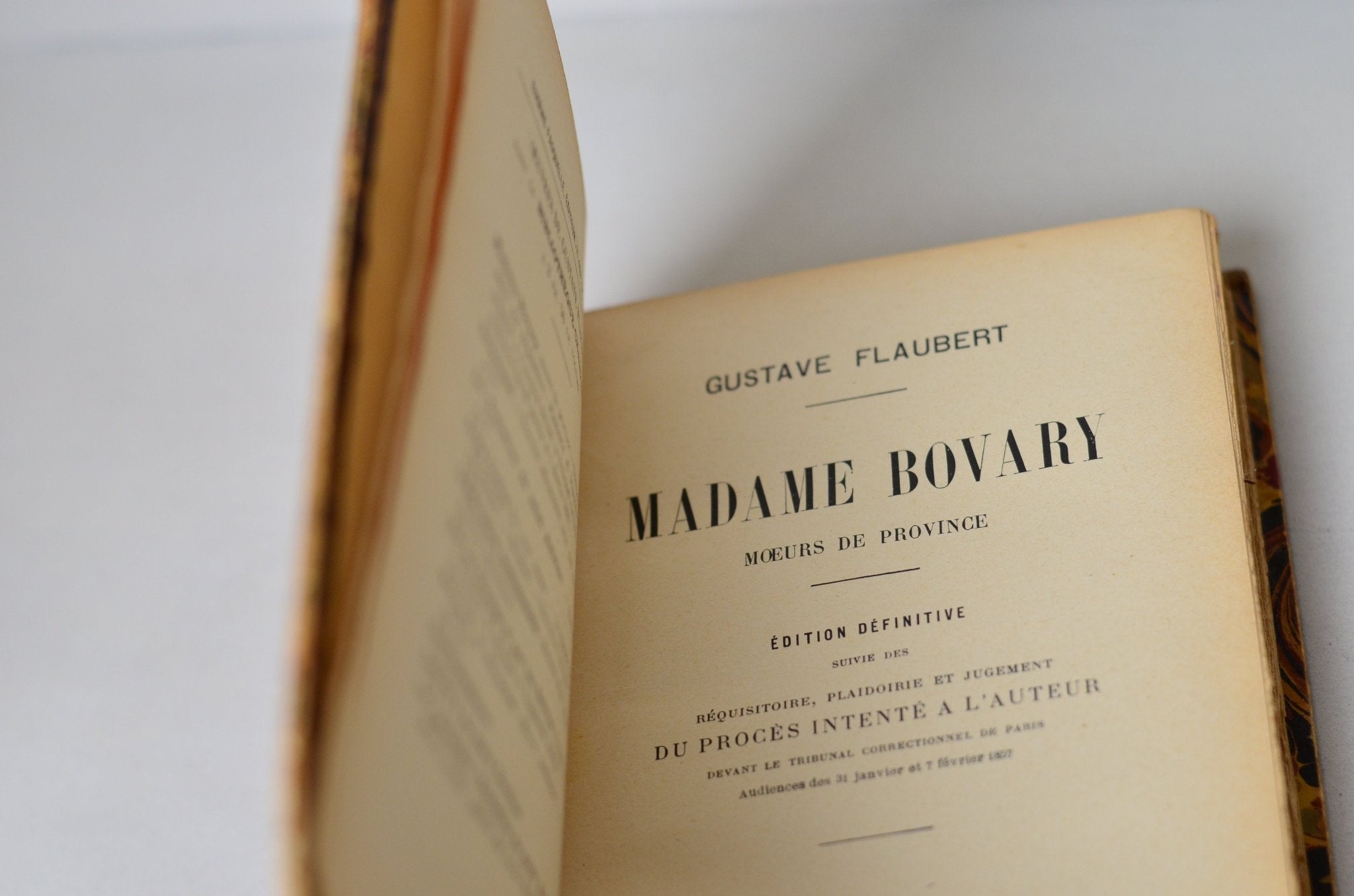 Antique Leather Bound Madame Bovary by Gustave Falubert 1911 - French - Brookfield Books