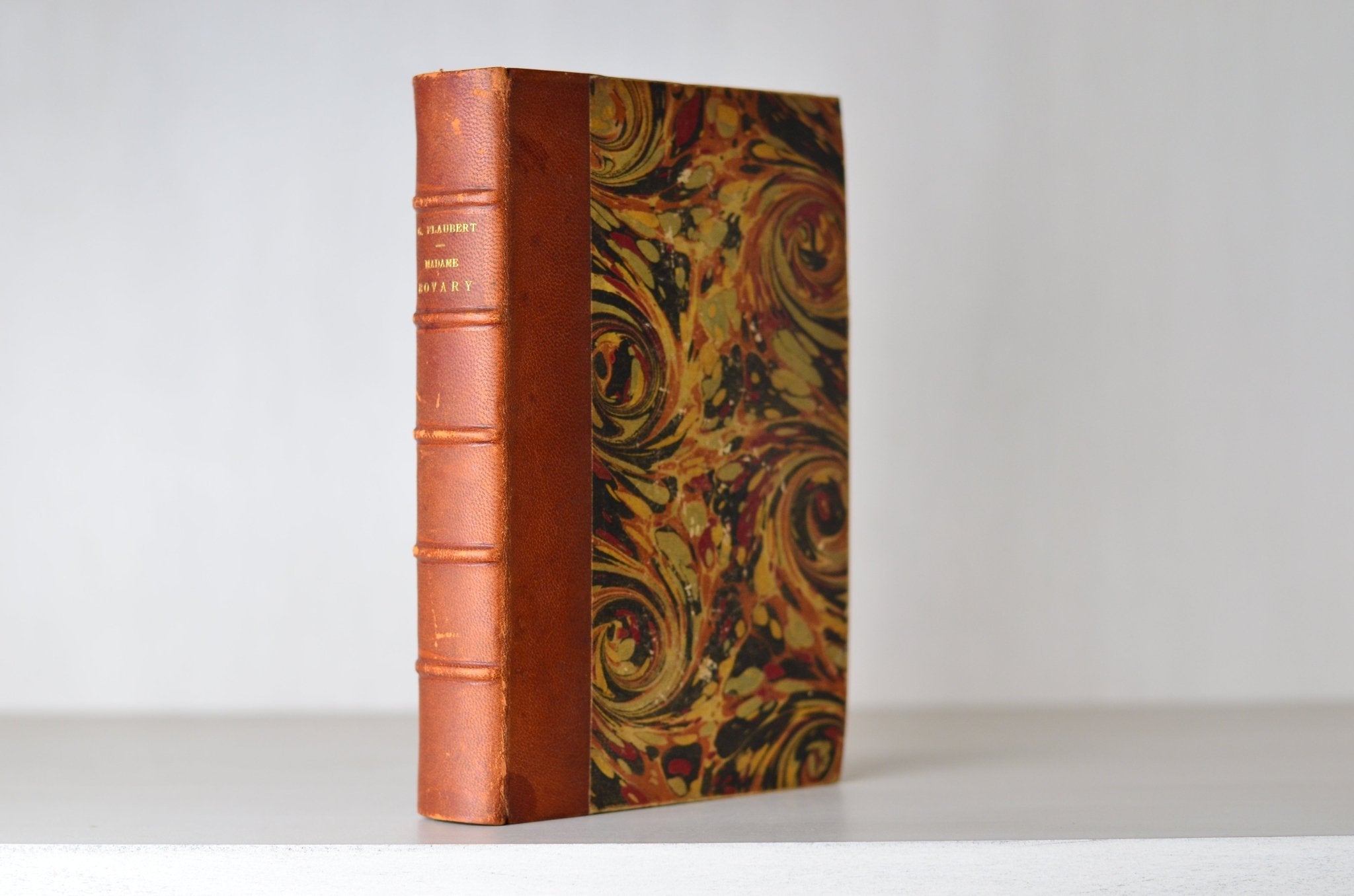 Antique Leather Bound Madame Bovary by Gustave Falubert 1911 - French - Brookfield Books