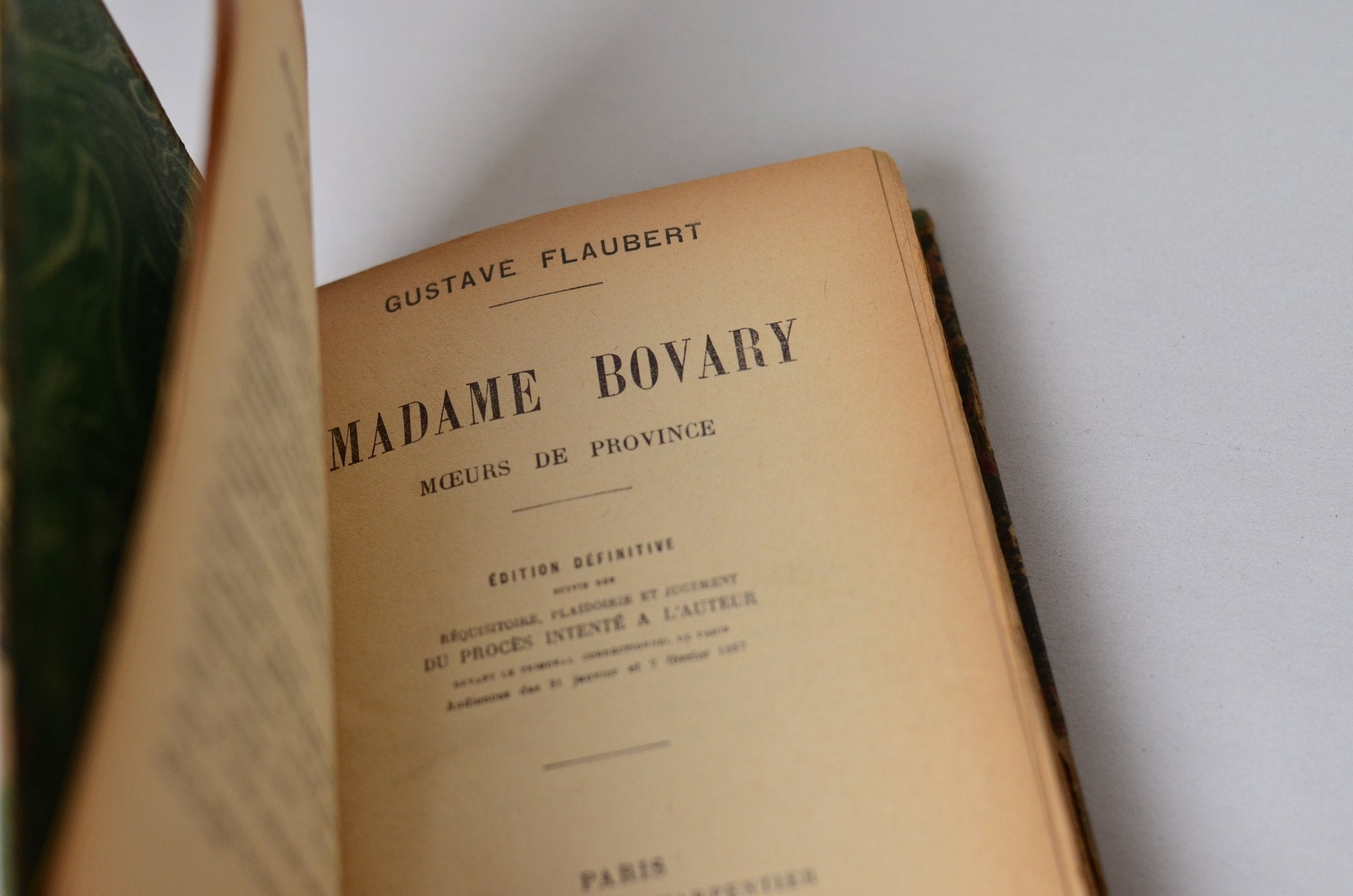 Antique Leather Bound Madame Bovary by Gustave Flaubert - French - Brookfield Books