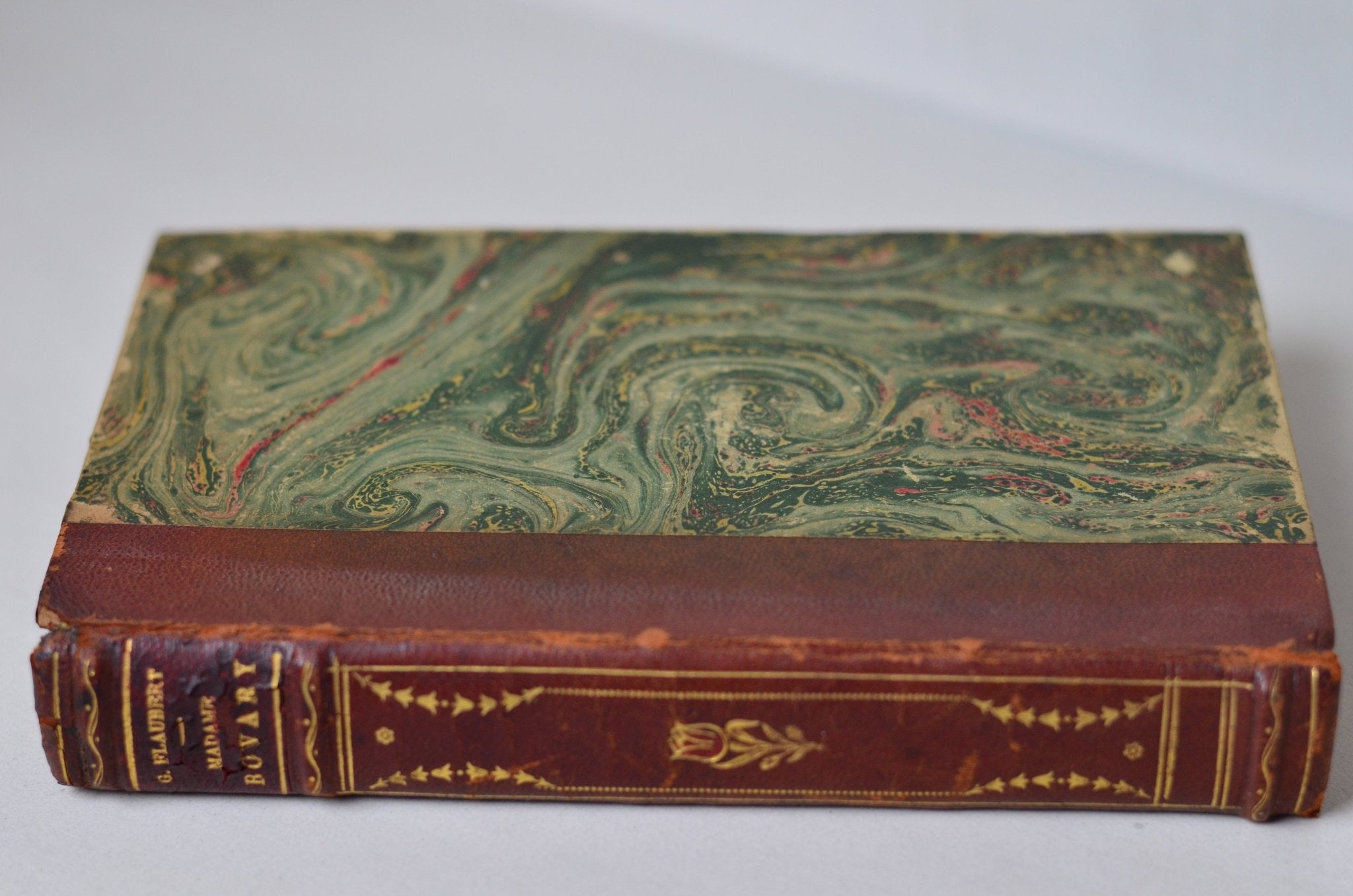 Antique Leather Bound Madame Bovary by Gustave Flaubert - French - Brookfield Books