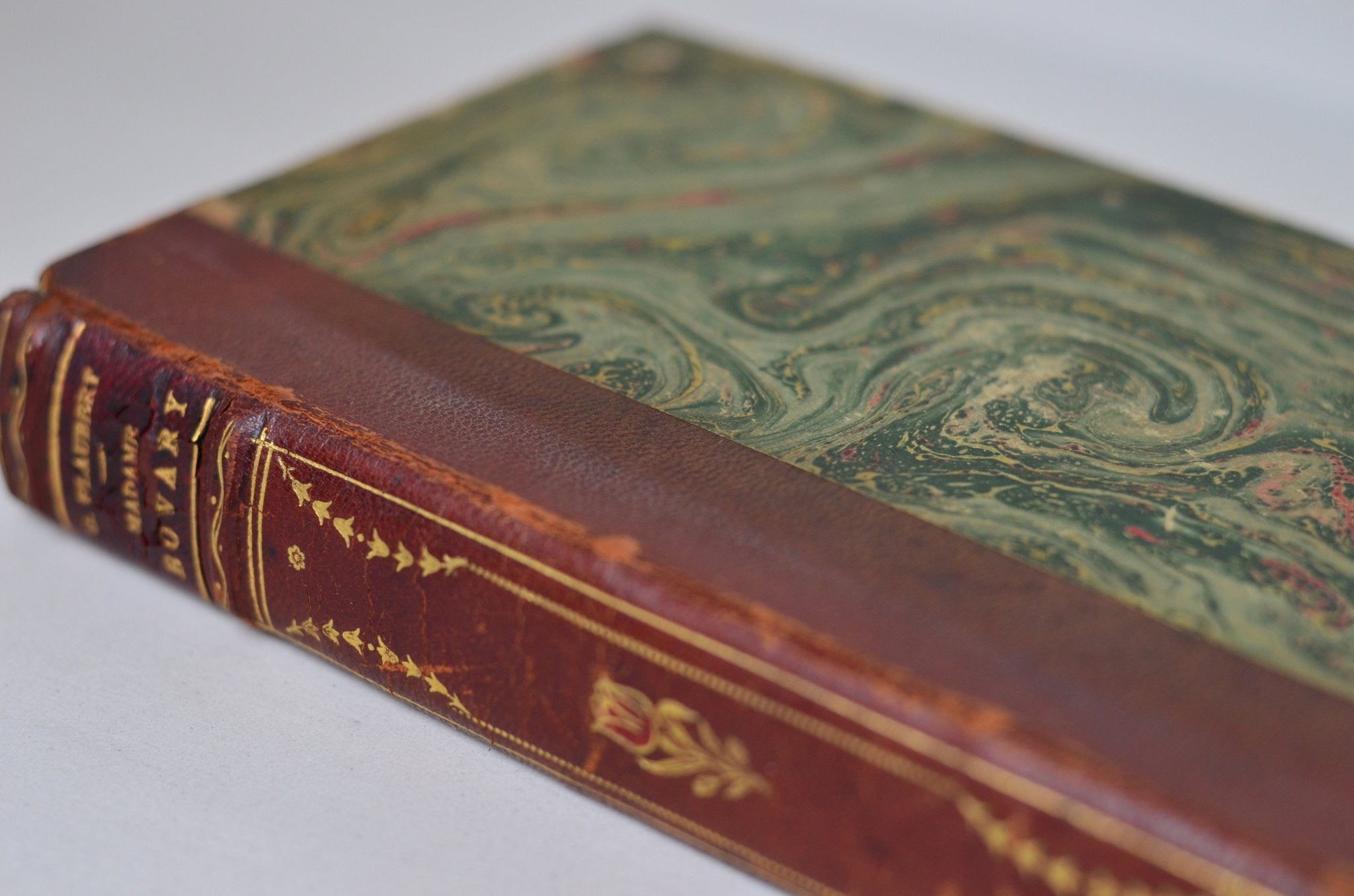 Antique Leather Bound Madame Bovary by Gustave Flaubert - French - Brookfield Books