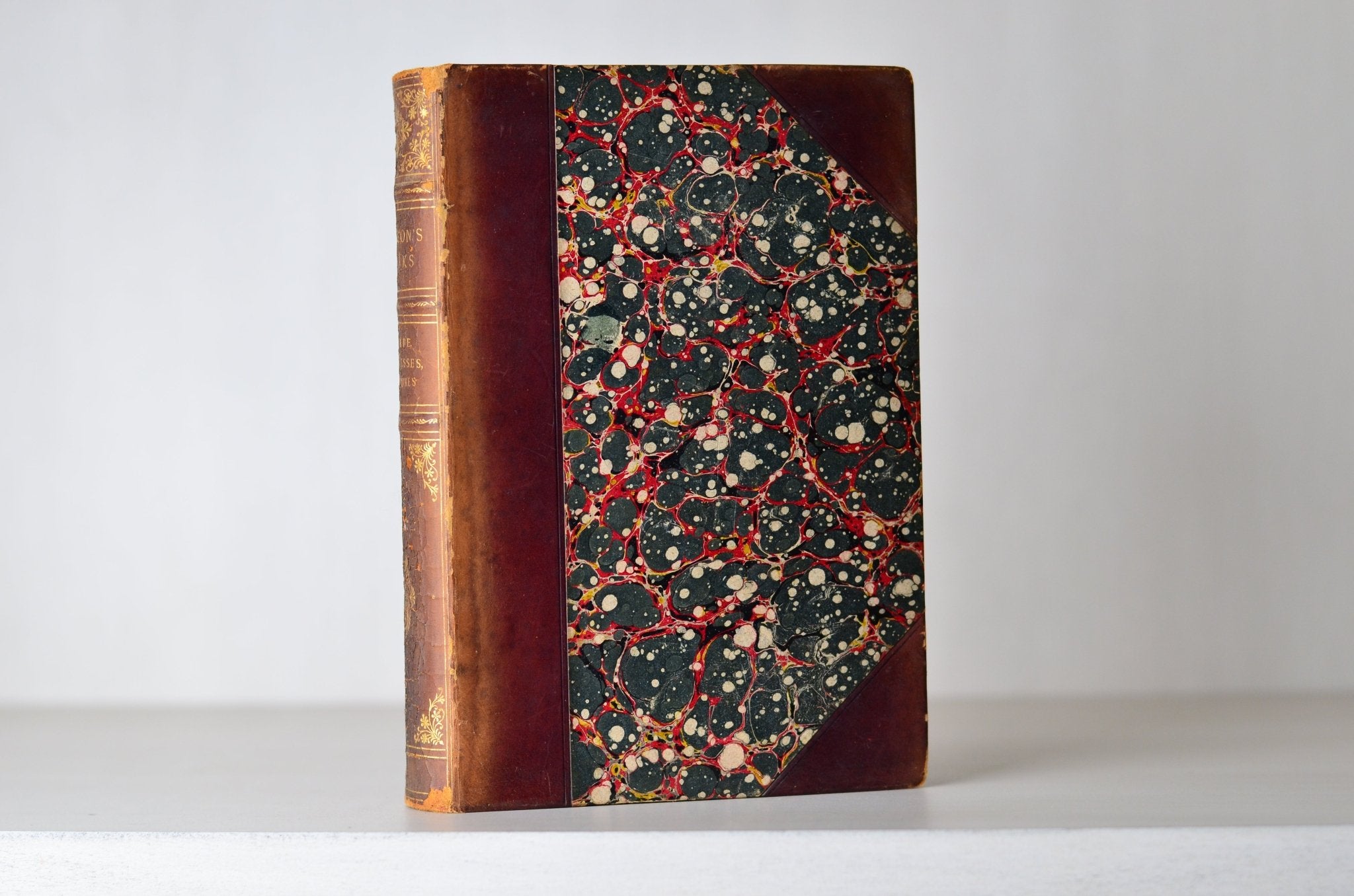 Antique Leather Bound Nature, Addresses & Lectures by Ralph Waldo Emerson 1883 - Brookfield Books