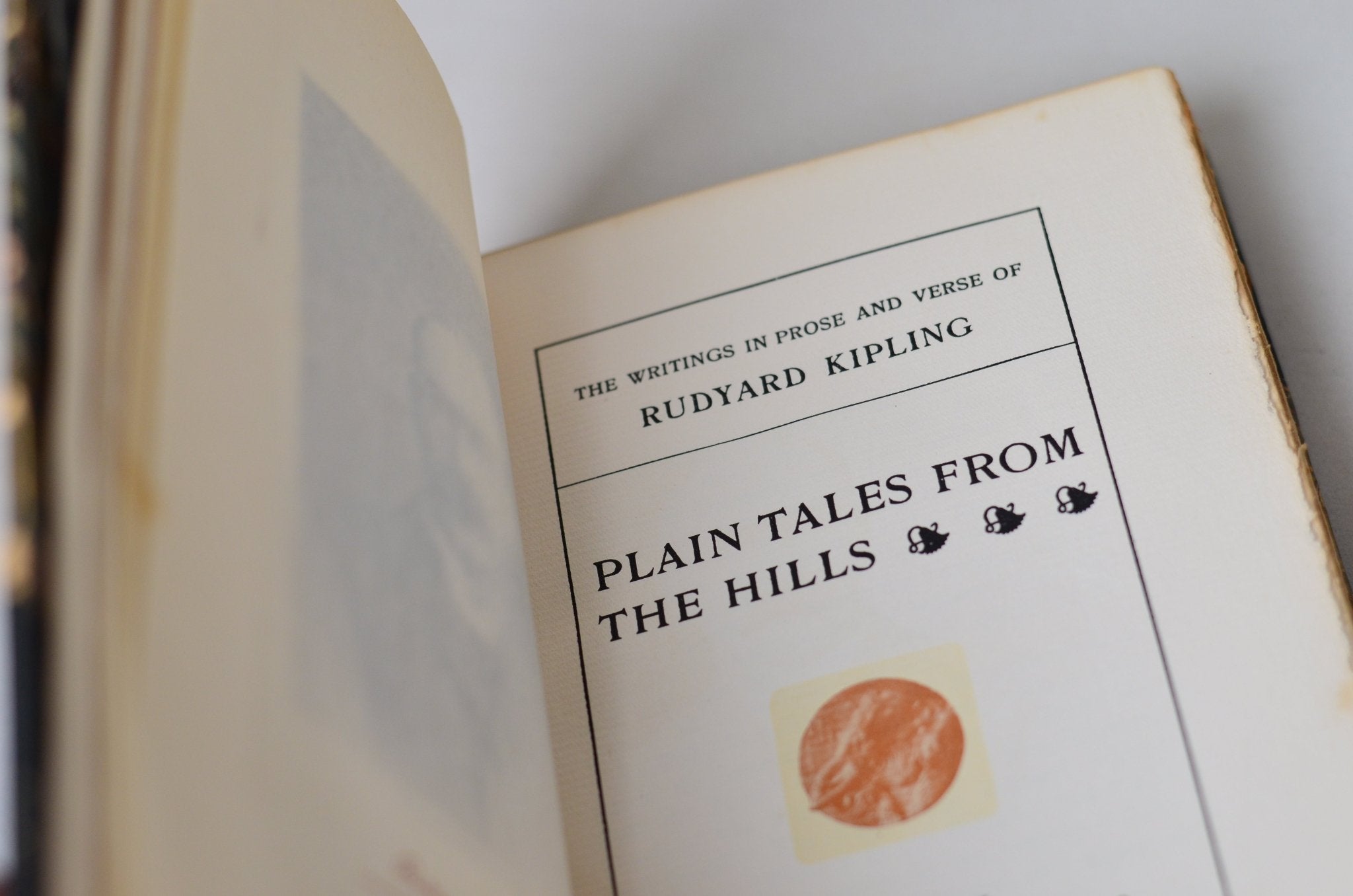 Antique Leather Bound Plain Tales From the Hills by Rudyard Kipling 1898 - Brookfield Books