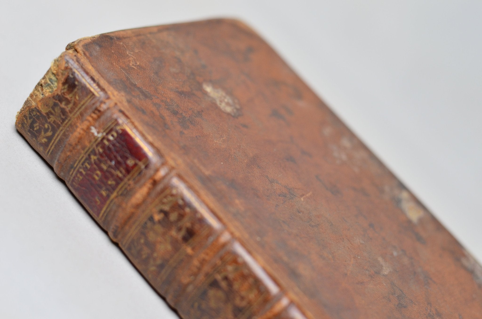 Antique Leather Bound The Imitation of Christ by Thomas a Kempis 1778 - French - Brookfield Books