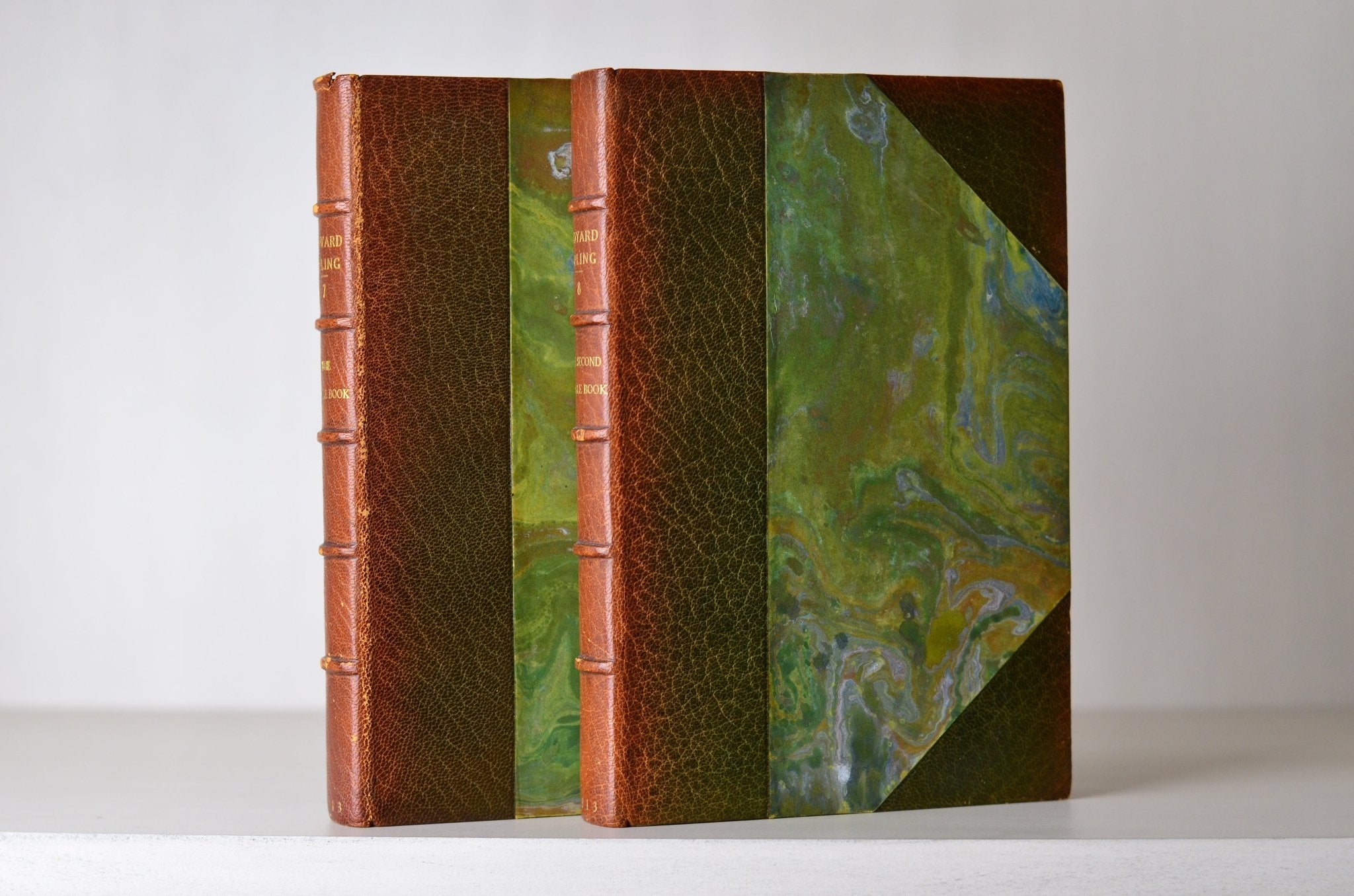 Antique Leather Bound The Jungle Book by Rudyard Kipling 1913 - Brookfield Books