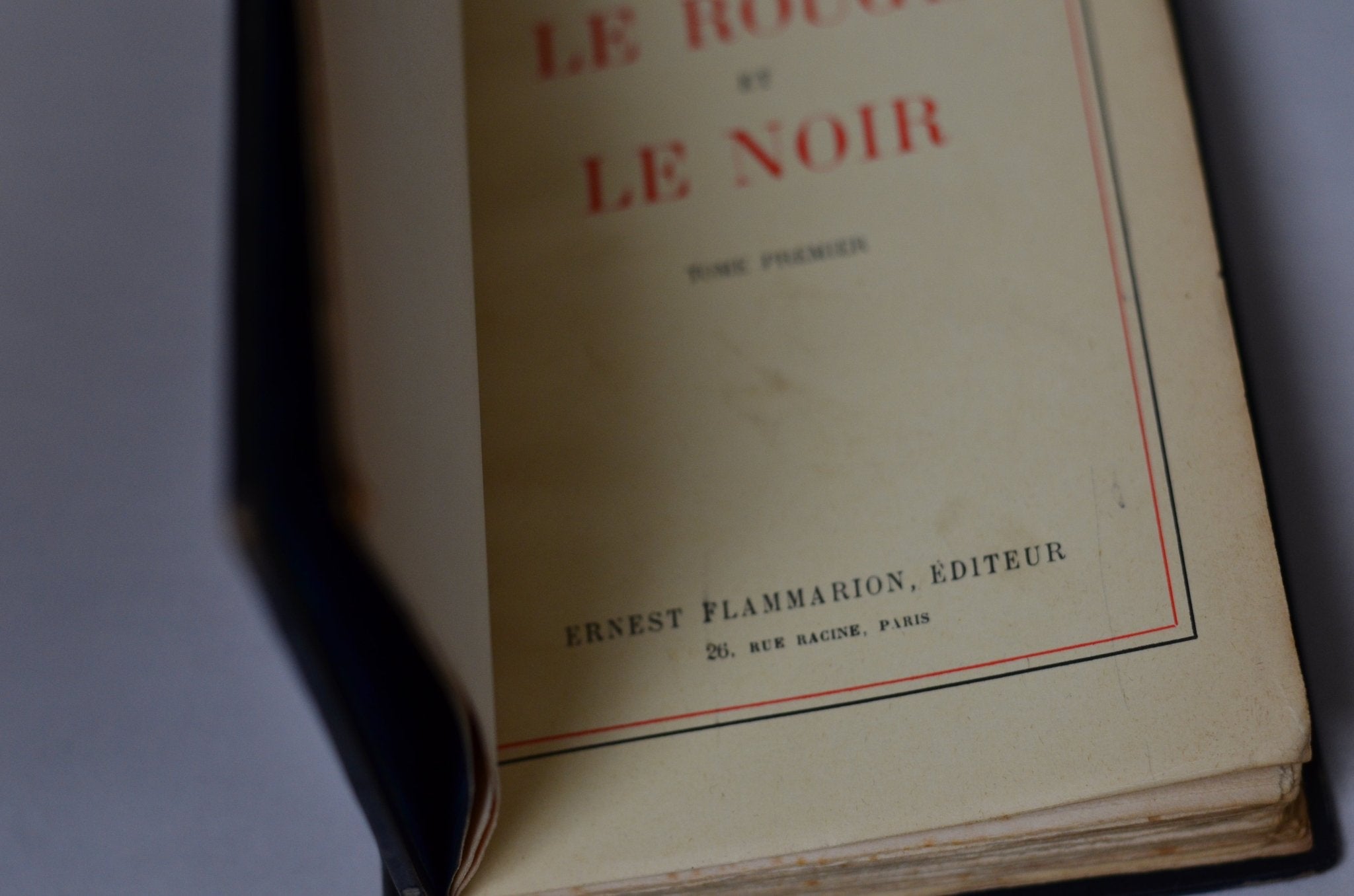 Antique Leather Bound The Red and the Black by Stendhal - c. 1925, French - Brookfield Books