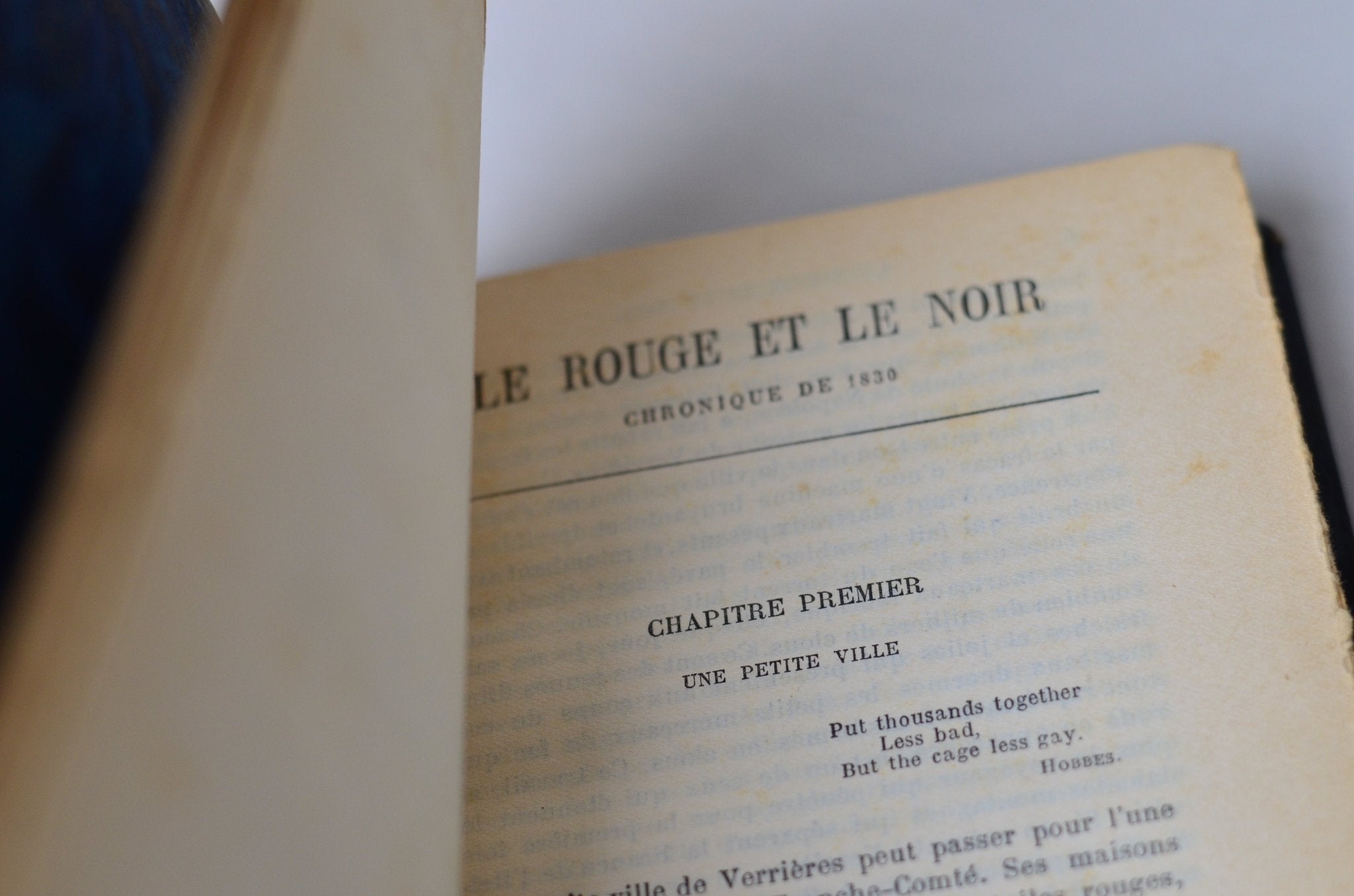 Antique Leather Bound The Red and the Black by Stendhal - c. 1925, French - Brookfield Books