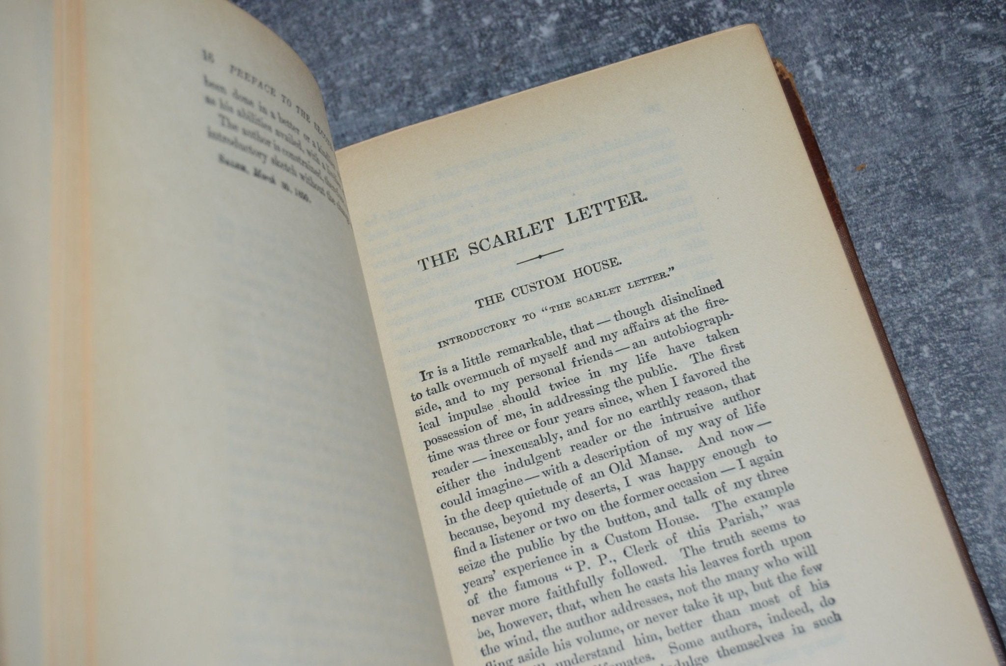 Antique Leather Bound The Scarlett Letter by Nathaniel Hawthorne 1909 - Brookfield Books