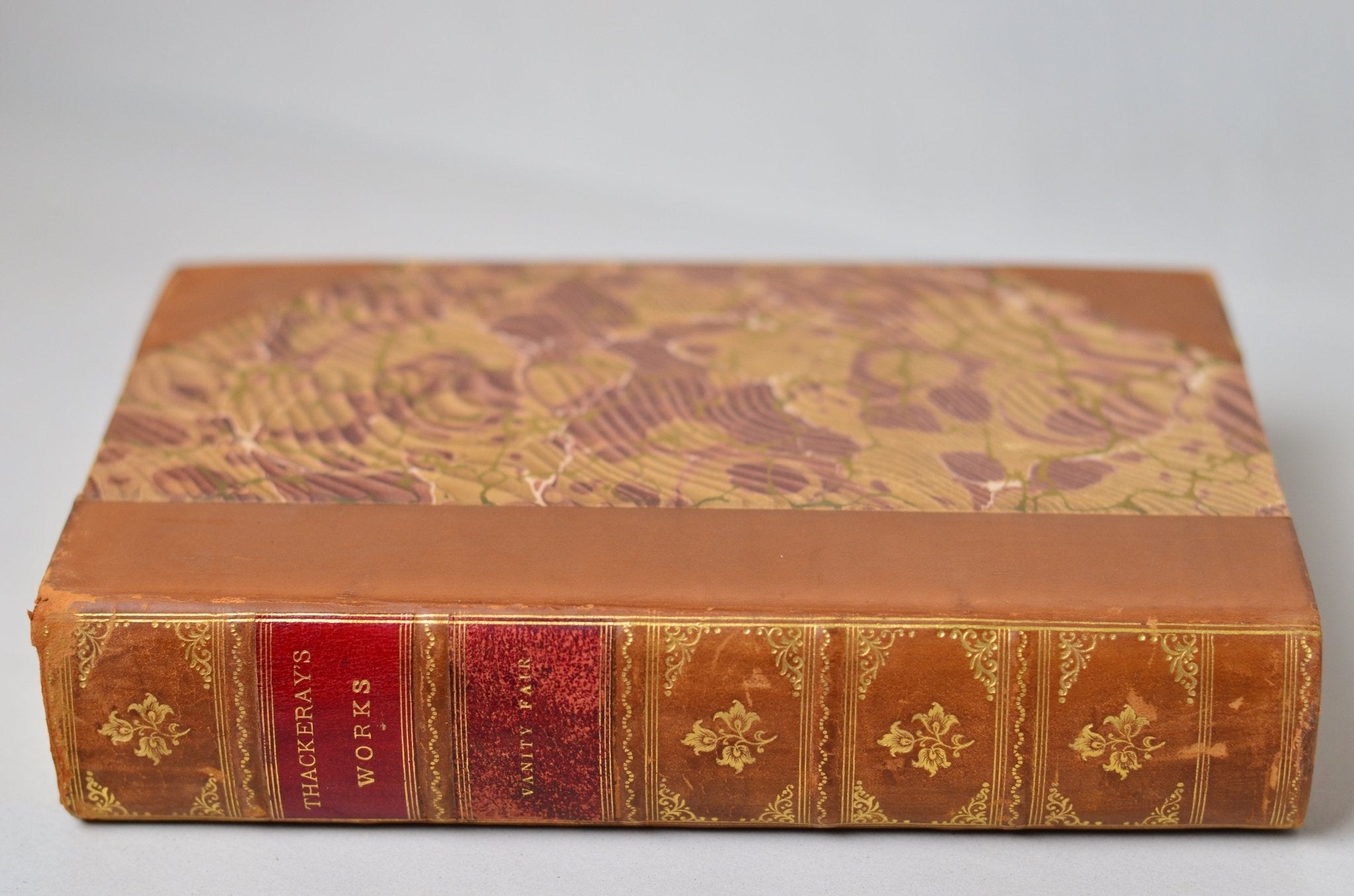 Antique Leather Bound Vanity Fair by William Makepeace Thackeray 1902 - Brookfield Books