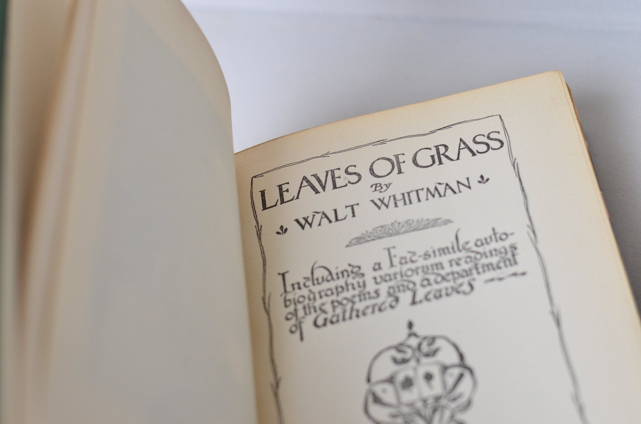 Antique Leaves of Grass by Walt Whitman 1900 - Brookfield Books