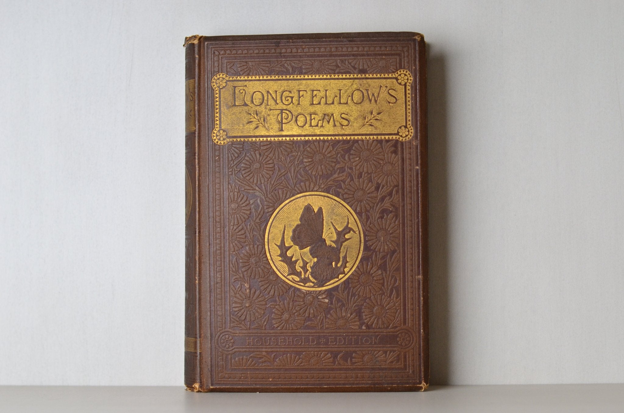 Antique Victorian Bound Poems of Henry Wadsworth Longfellow 1882 - Brookfield Books