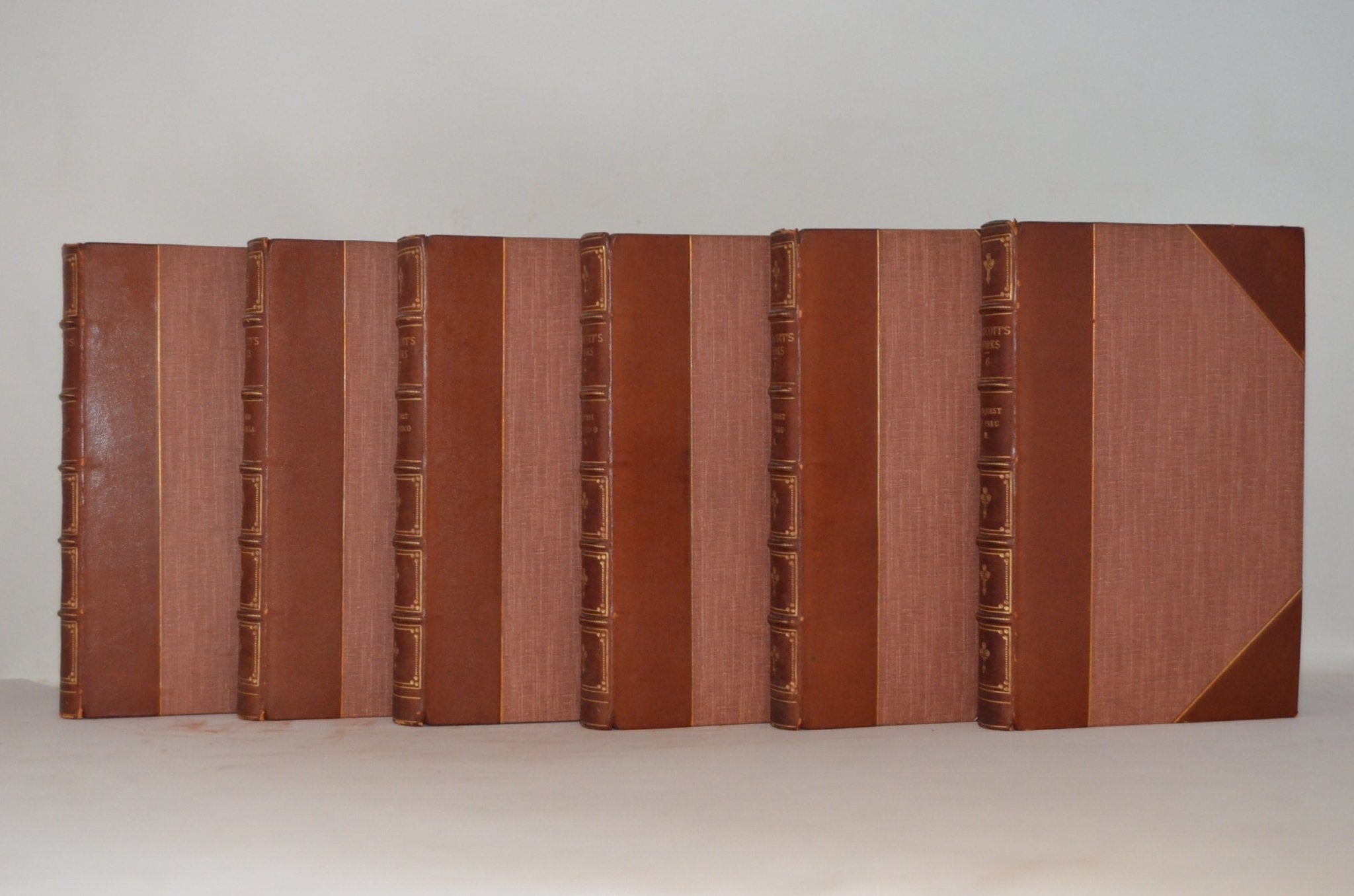 Antique Leather Bound Complete Works of William Prescott 1900 - Peru Mexico with Bookends - Brookfield Books