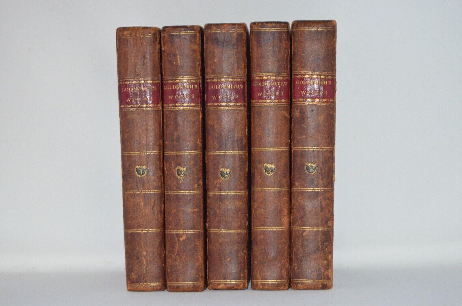 Antique Leather Bound – Works of Oliver Goldsmith – Coale & Thomas 1809 - Brookfield Books